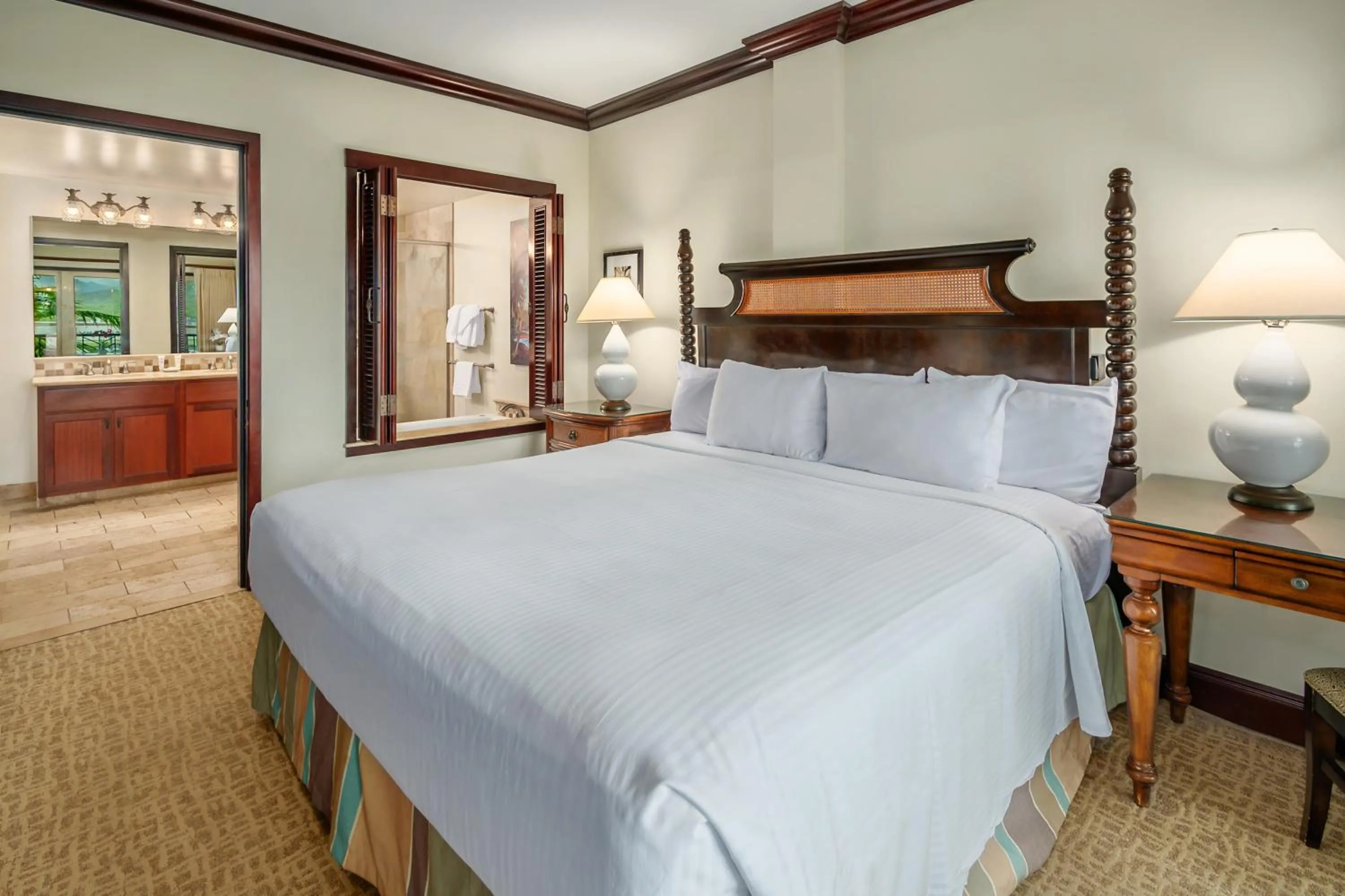 Bedroom, Bed in Waipouli Beach Resort and Spa Kauai by OUTRIGGER