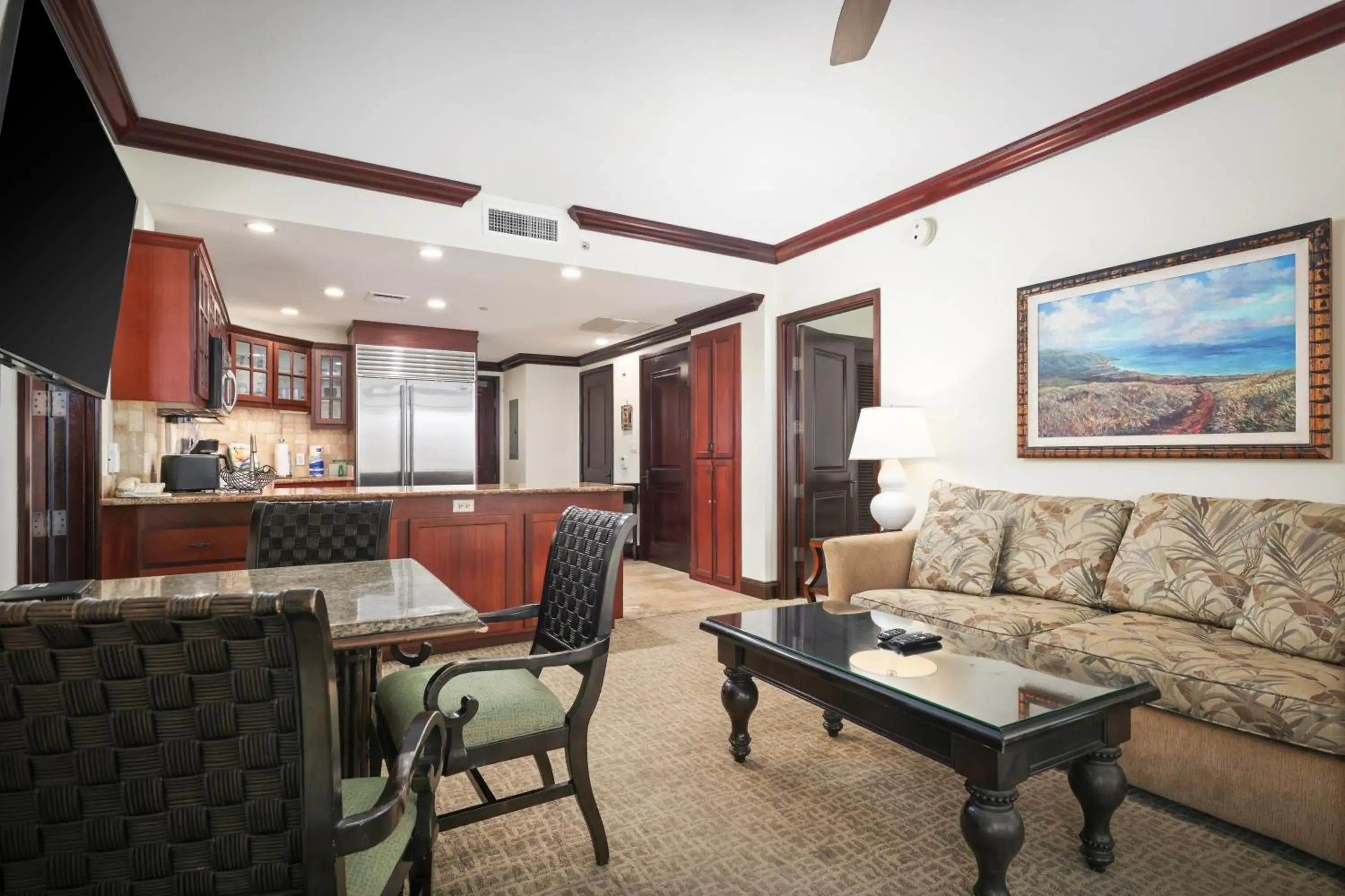 Living room in Waipouli Beach Resort and Spa Kauai by OUTRIGGER Living room in Waipouli Beach Resort and Spa Kauai by OUTRIGGER