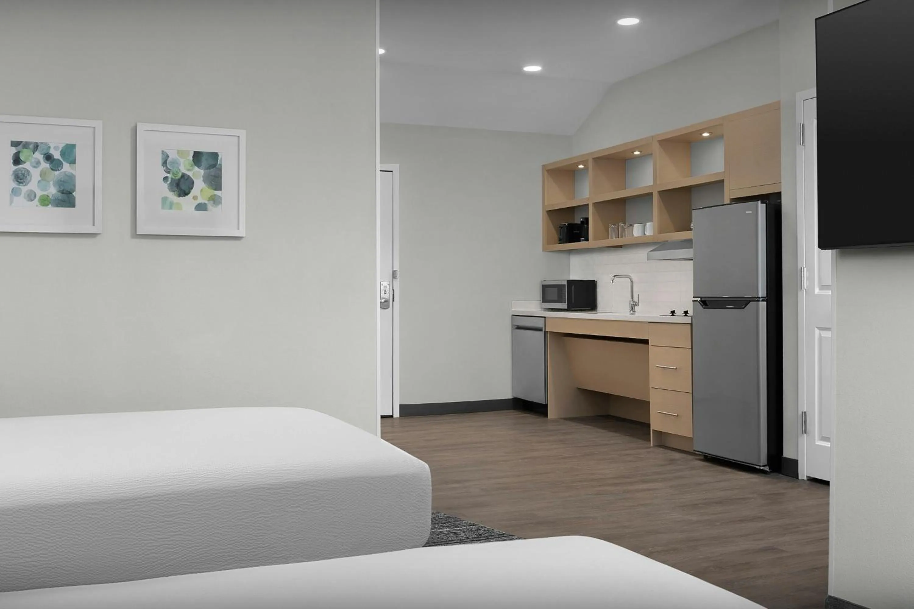 Kitchen or kitchenette, Bed in TownePlace Suites by Marriott Annapolis