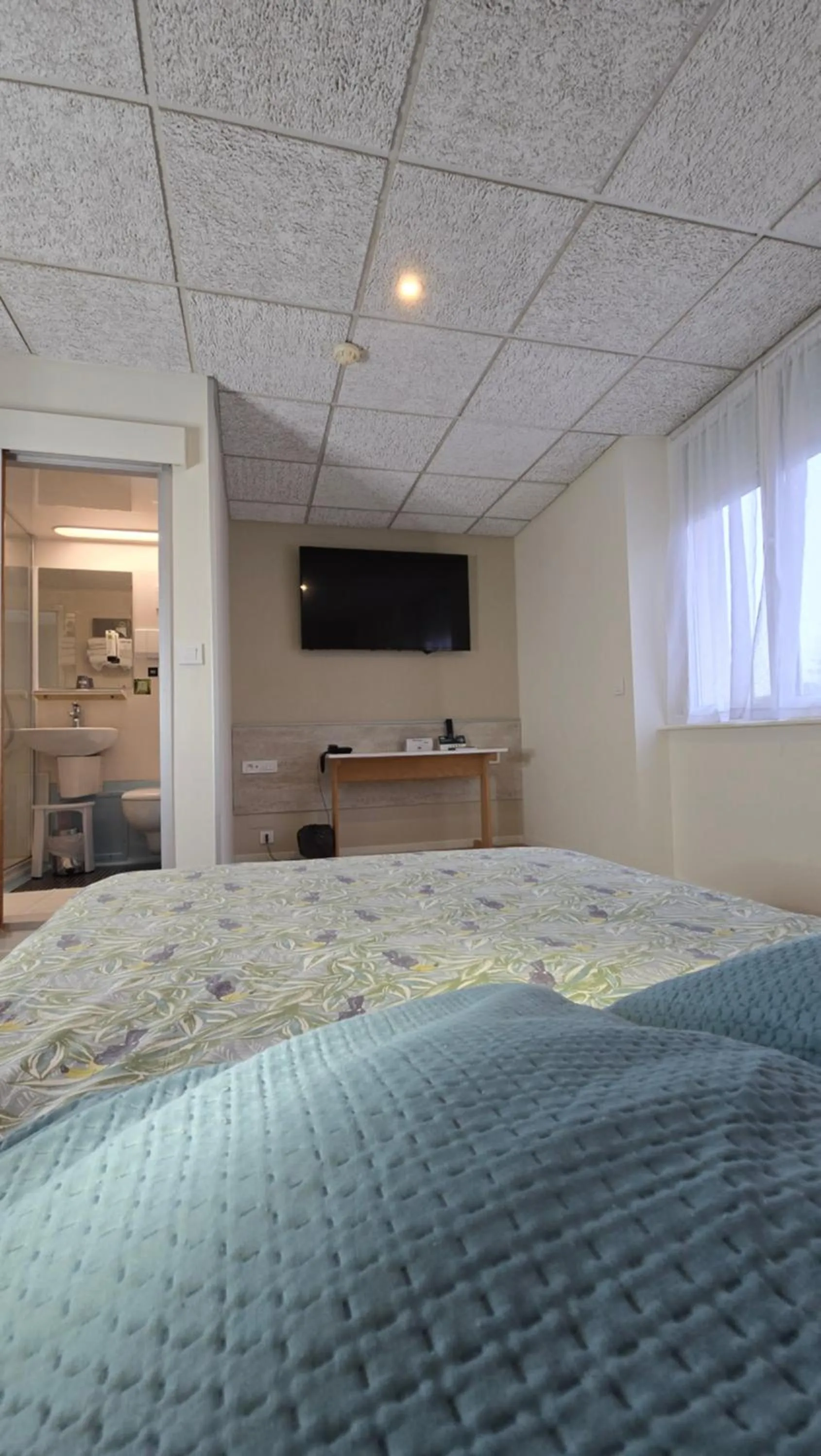 Bed in Logis Hôtel & Restaurant Arcombelle