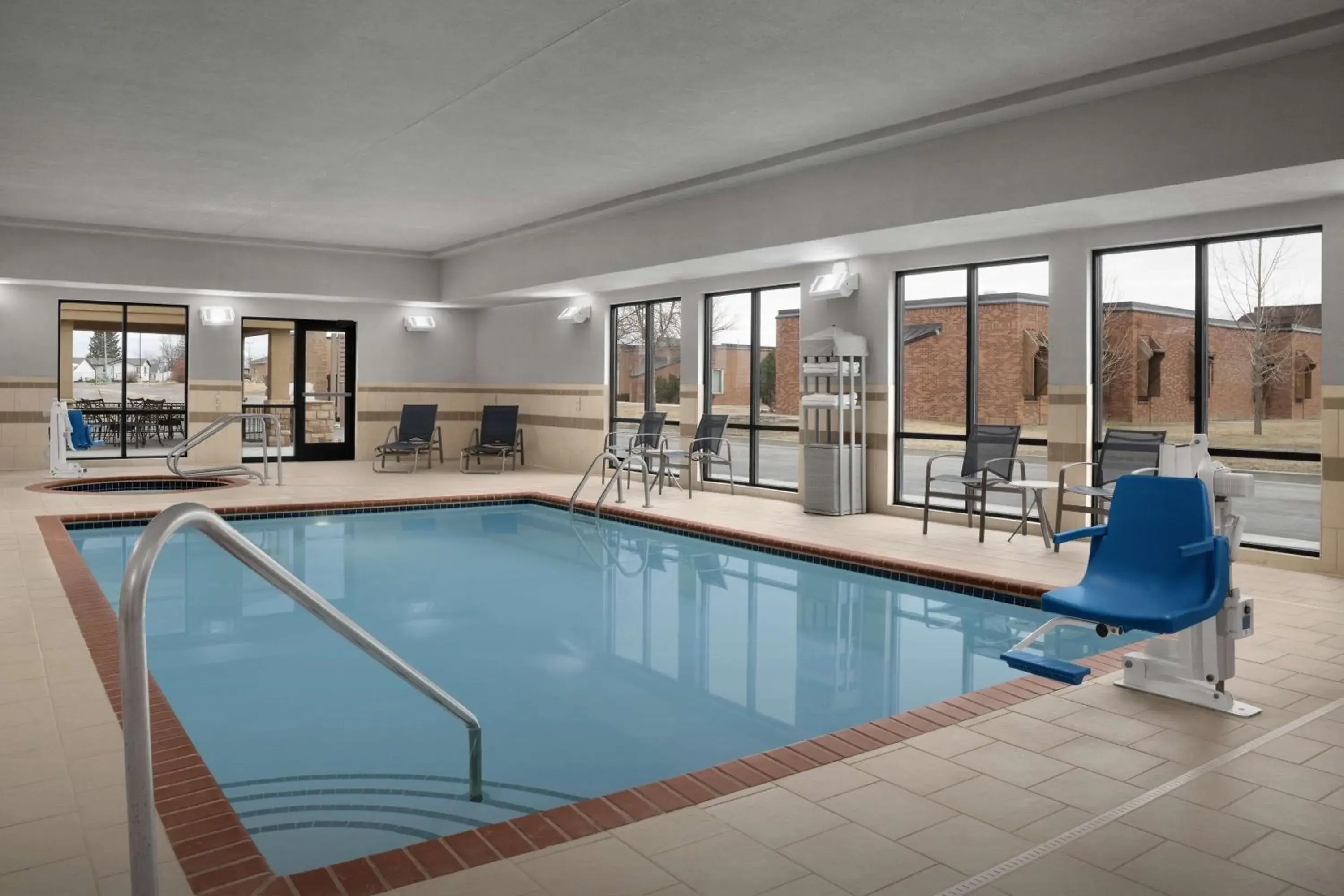 Pool view in Hampton Inn & Suites Williston Pool view in Hampton Inn & Suites Williston
