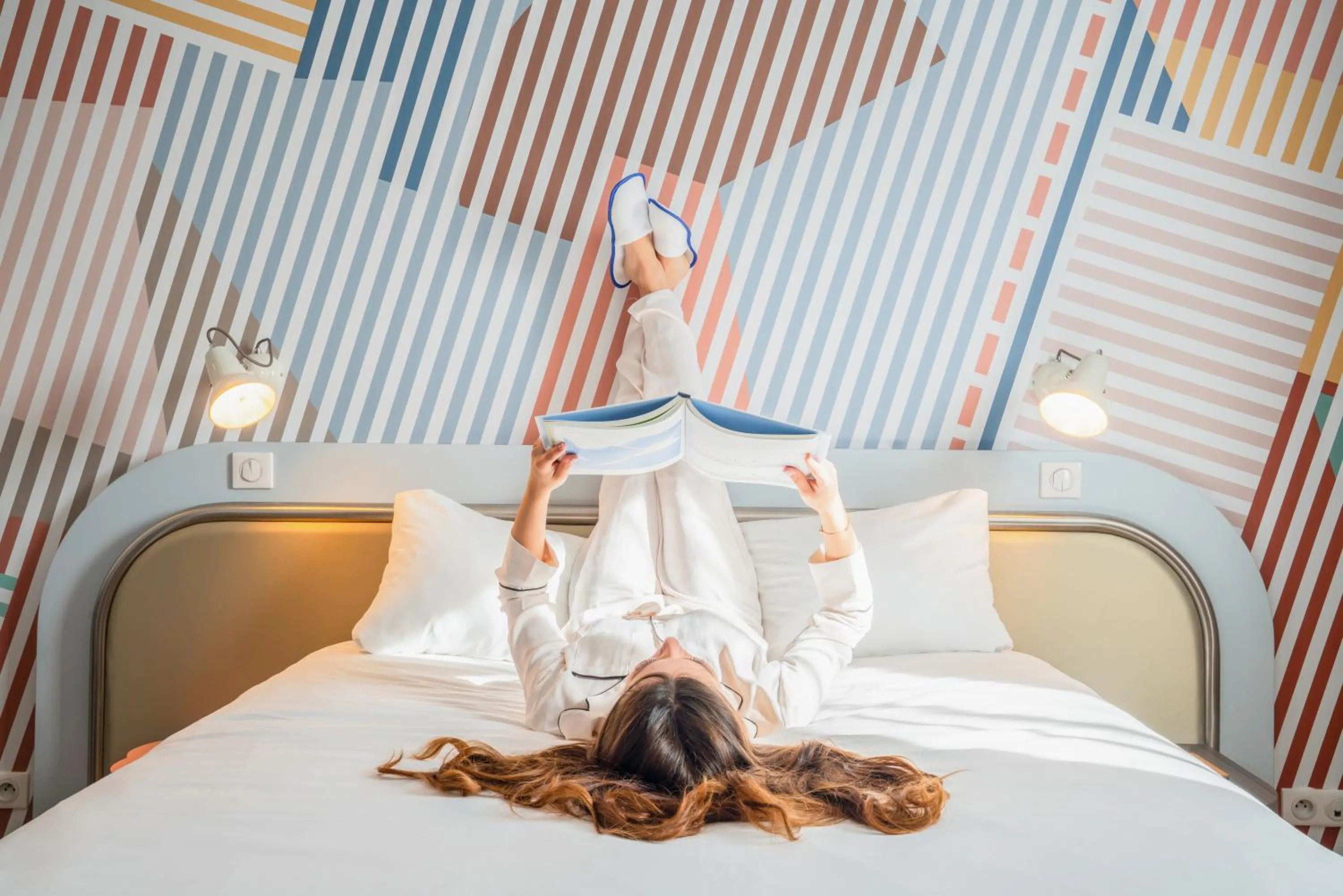 Bedroom, Bed in ibis Styles Paris Porte d'Orléans