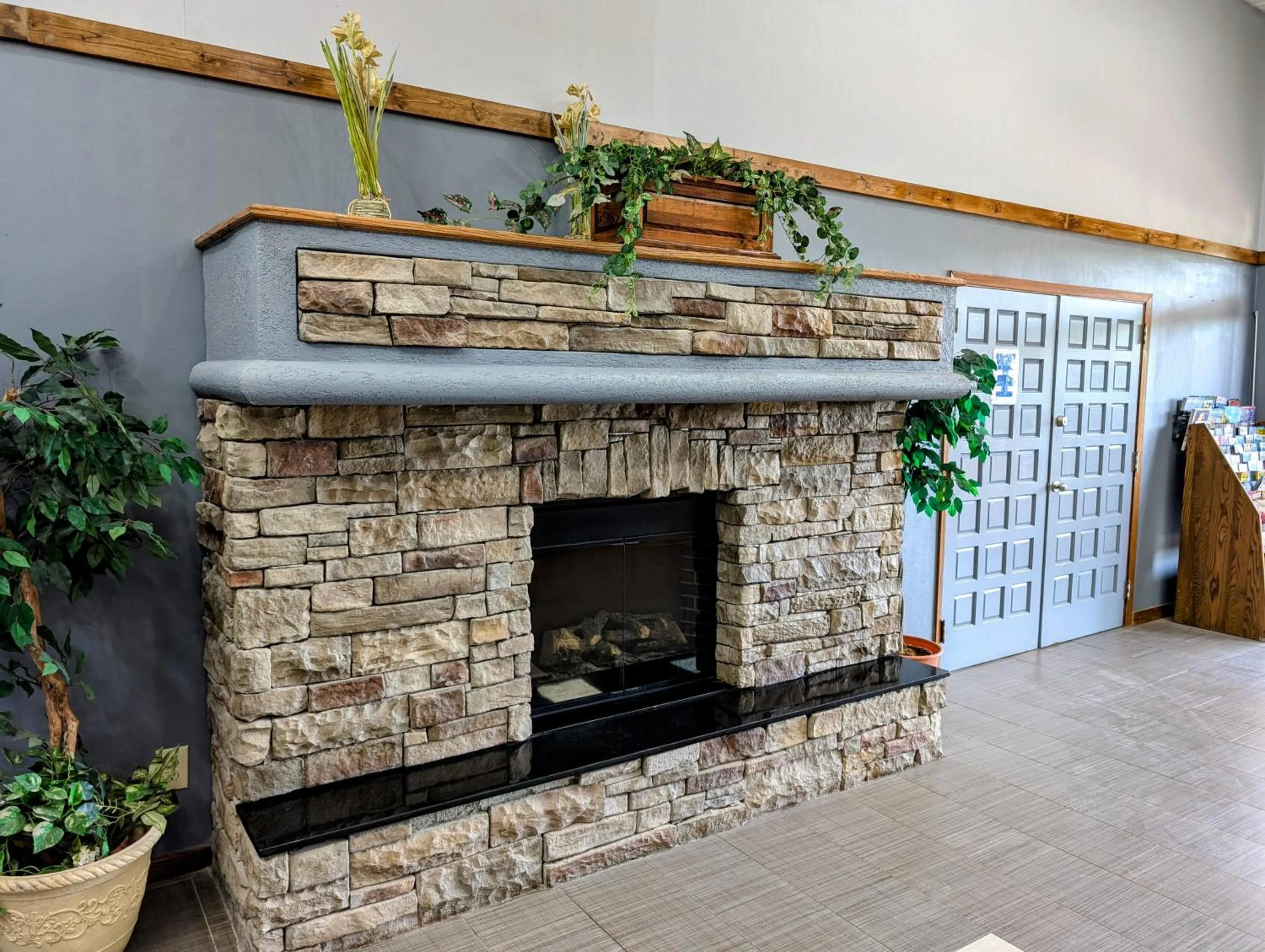 fireplace in Travelodge by Wyndham Enid