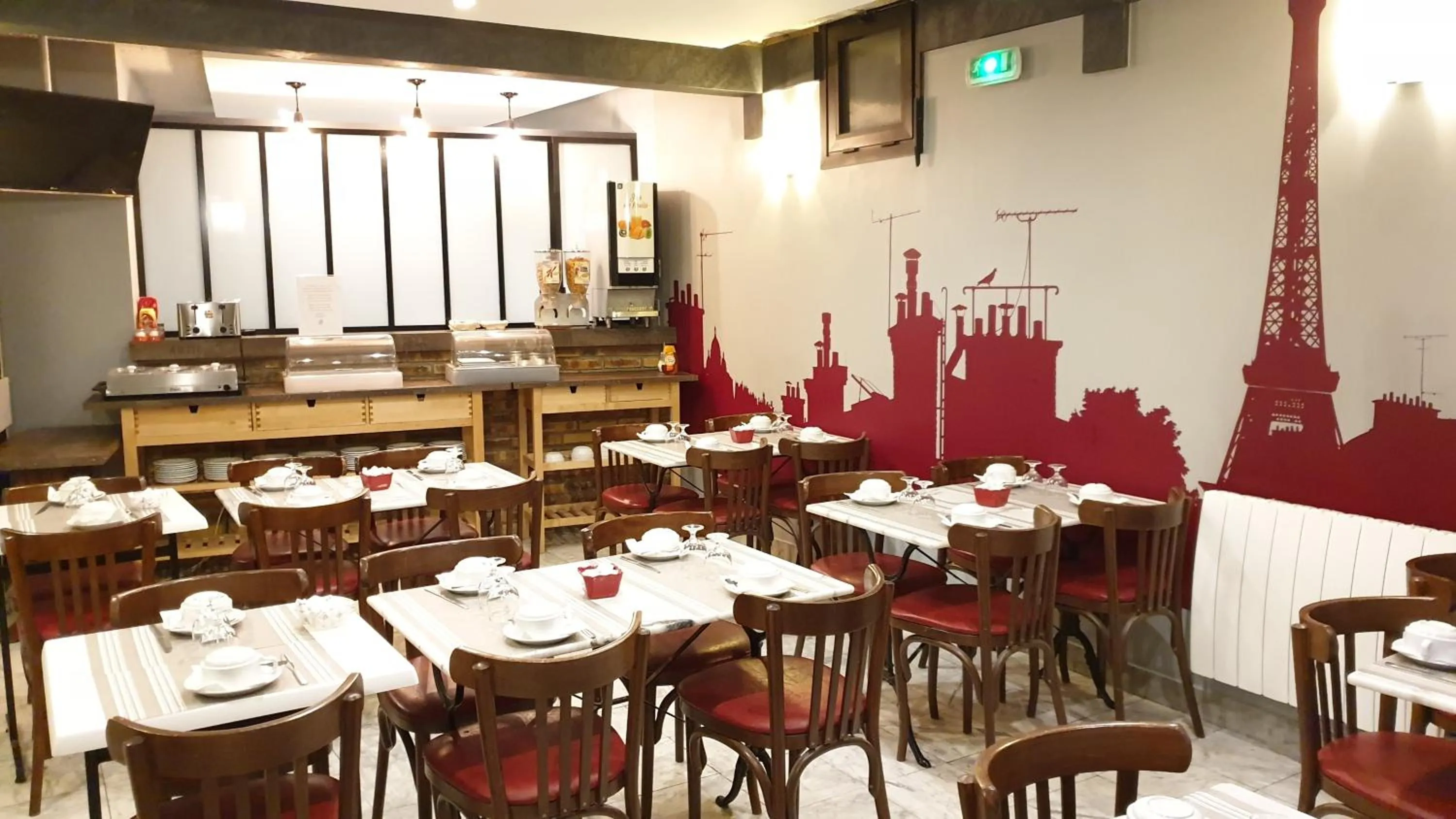 Buffet breakfast in Hotel Paris Villette