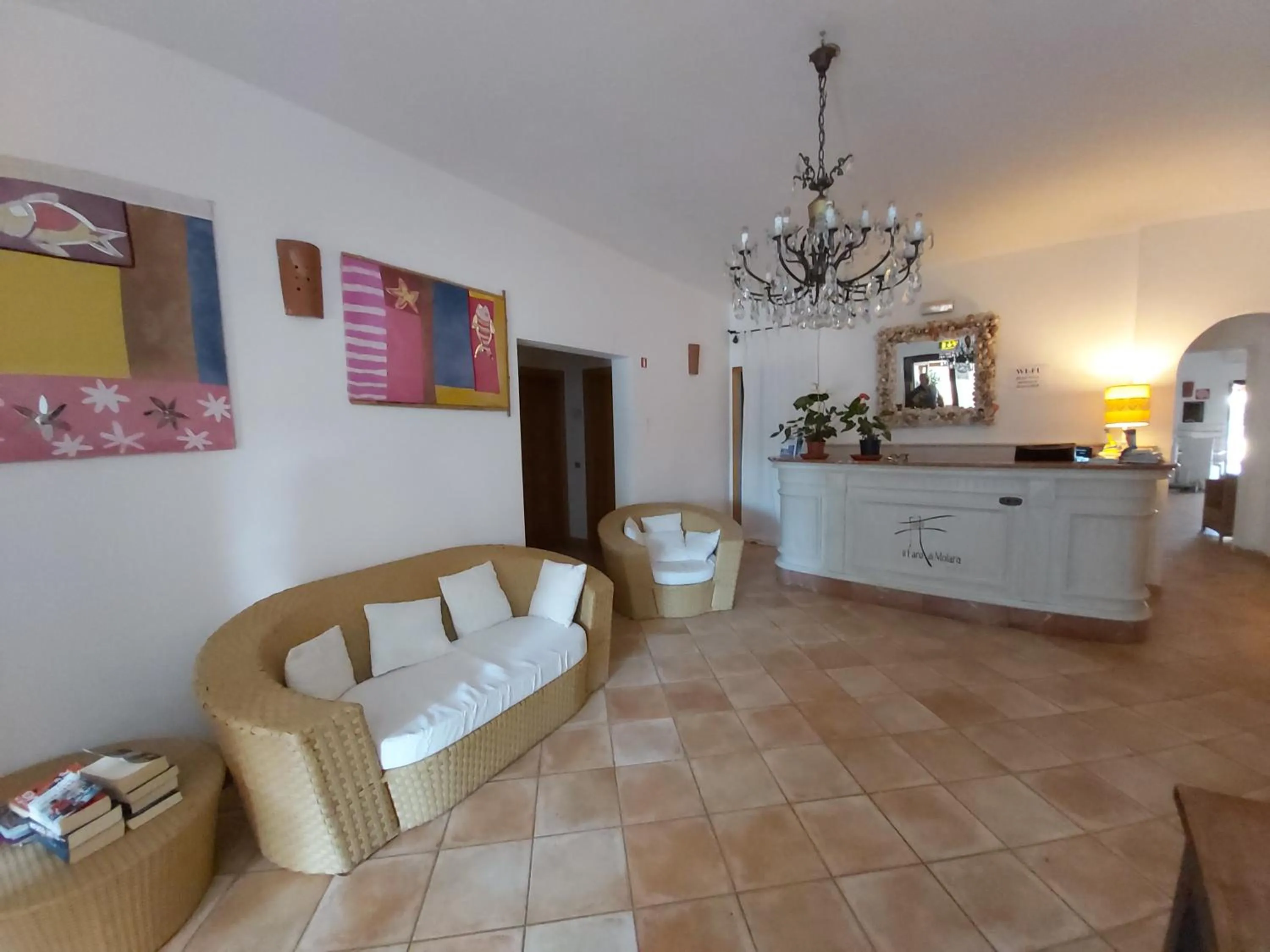 Lobby or reception in Hotel il Faro di Molara