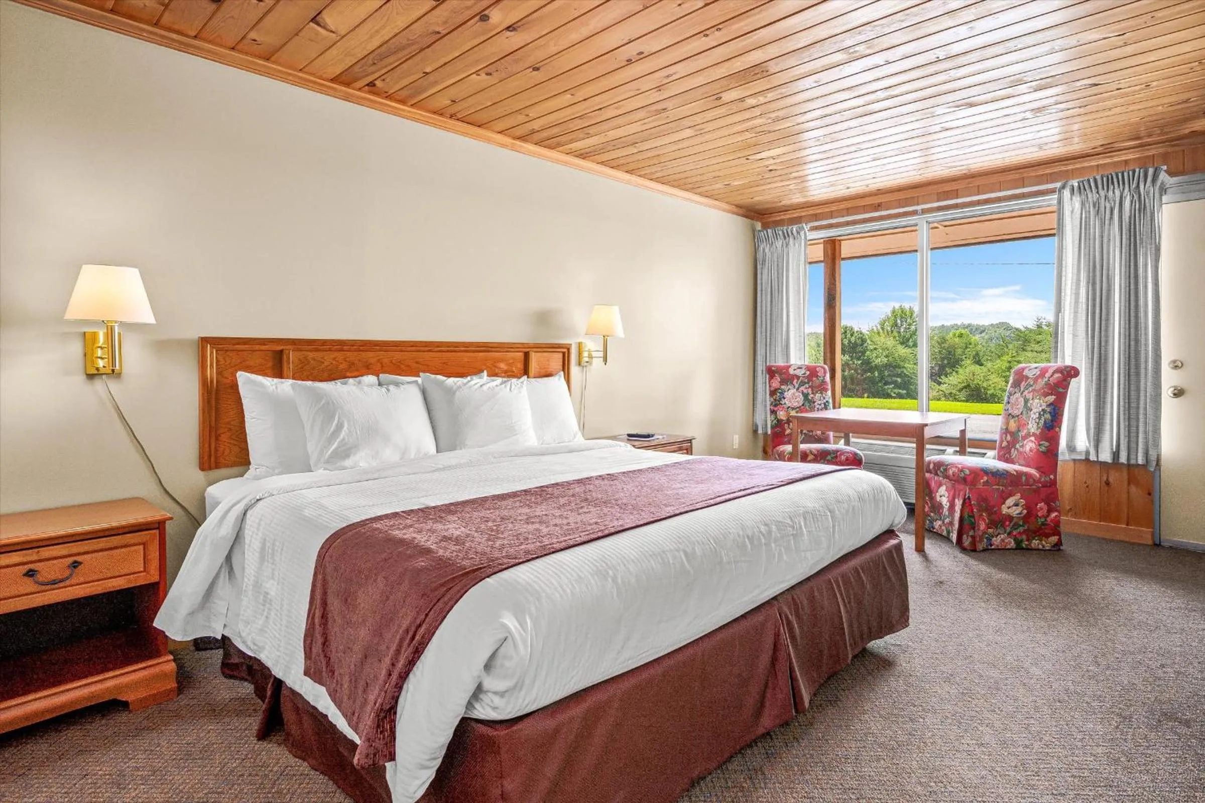 Bed in Early Blue Motel