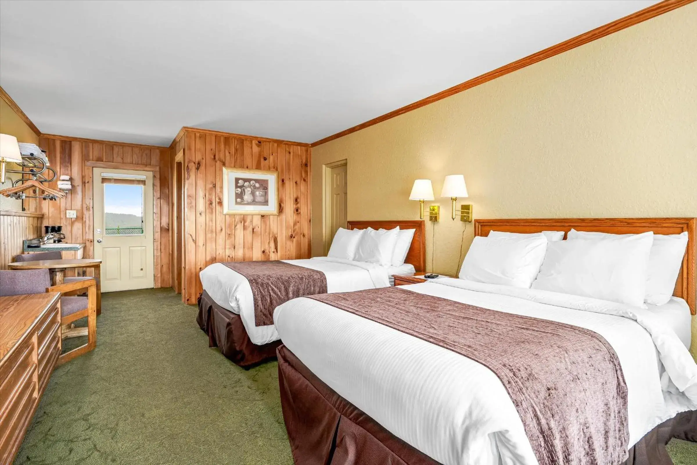 Bed in Early Blue Motel Bed in Early Blue Motel