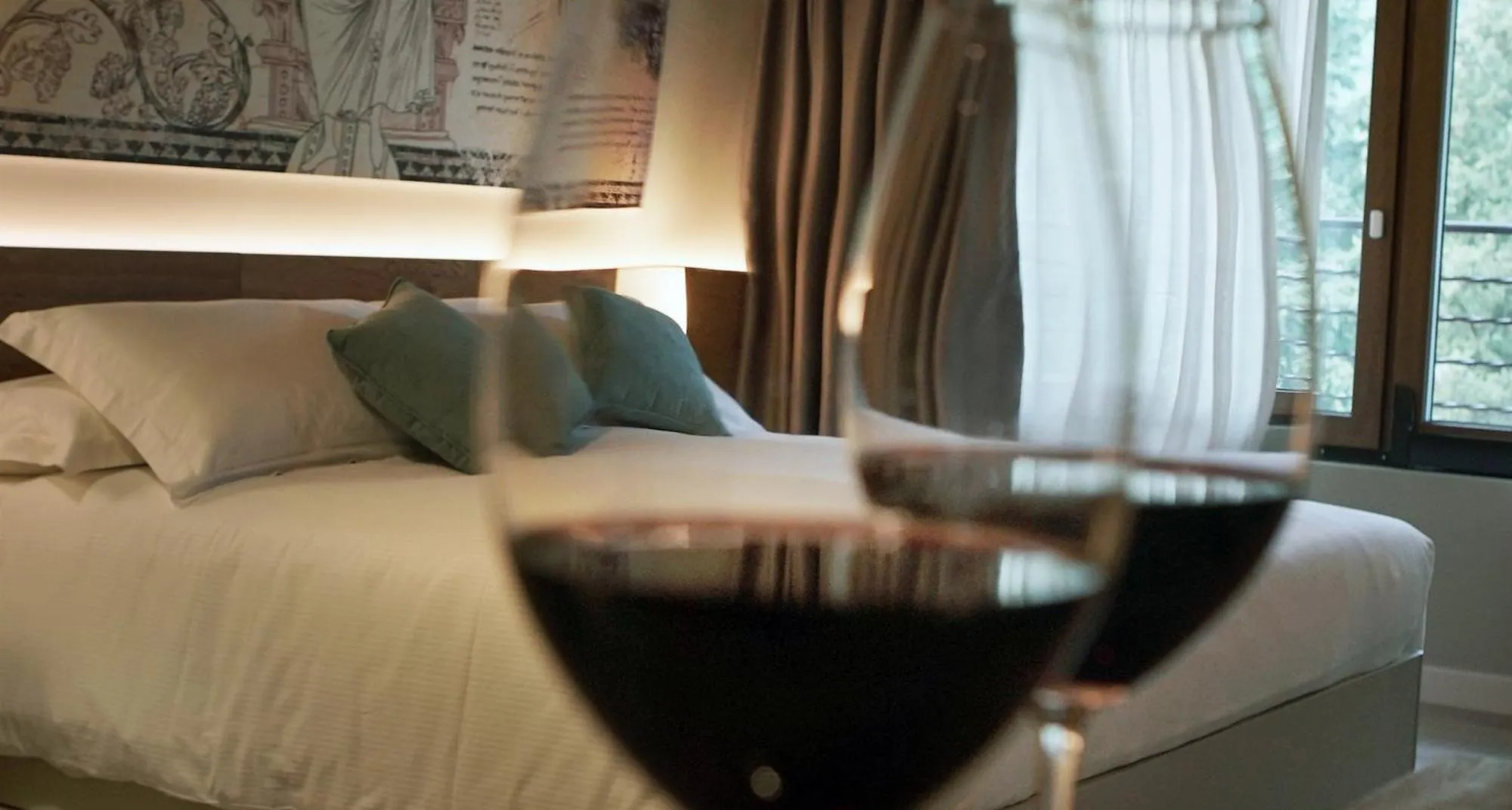 Bed in AGRITURISMO ACINATICO WINE RELAIS