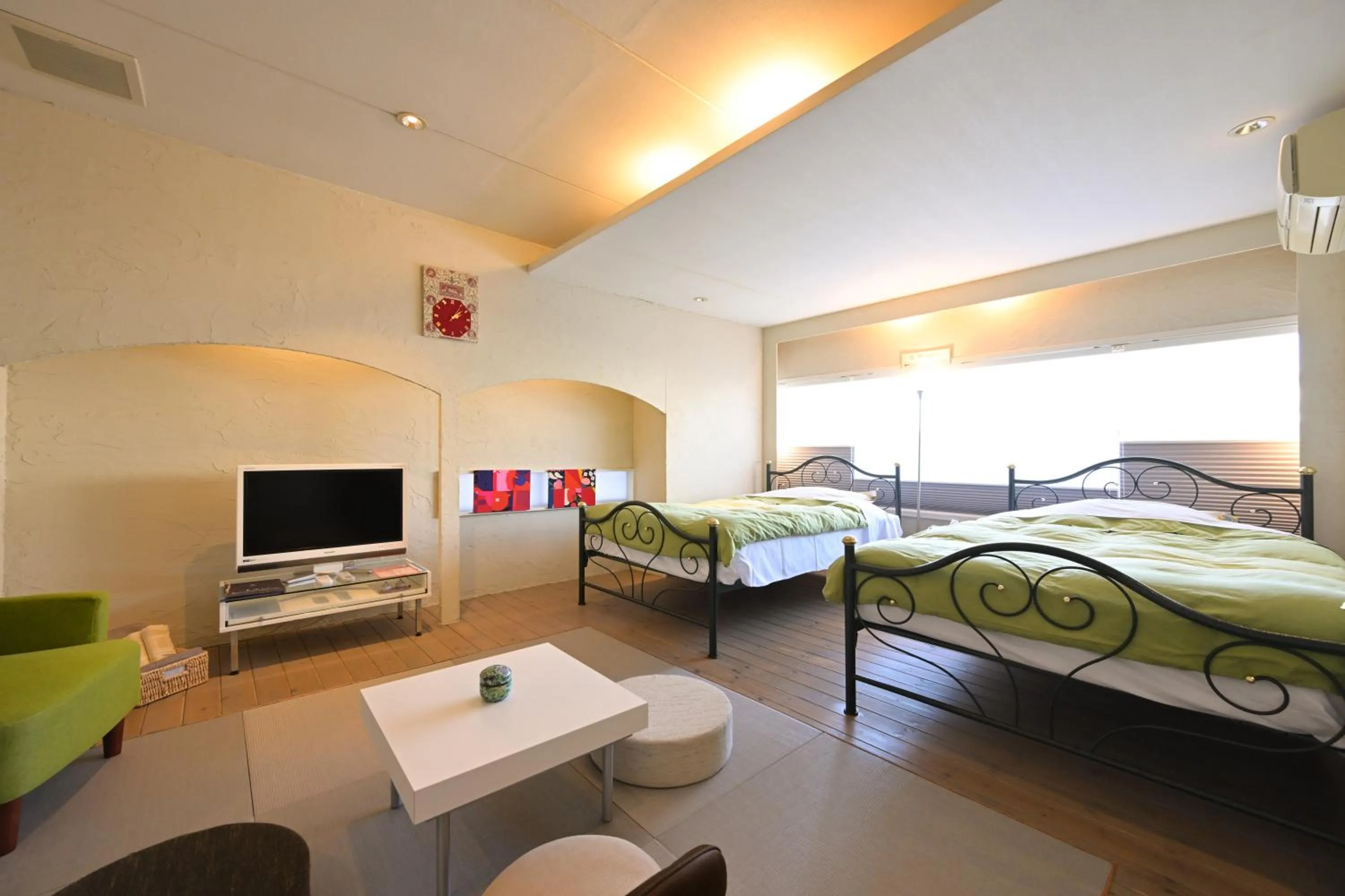 Bed in Akari no Yado Okabe