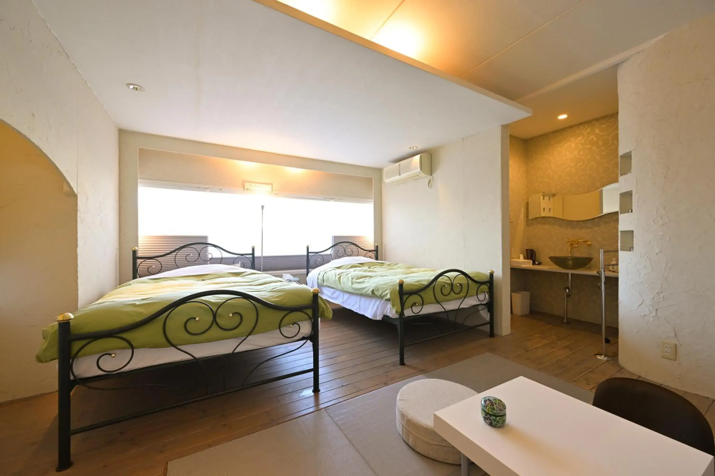 Bed in Akari no Yado Okabe Bed in Akari no Yado Okabe