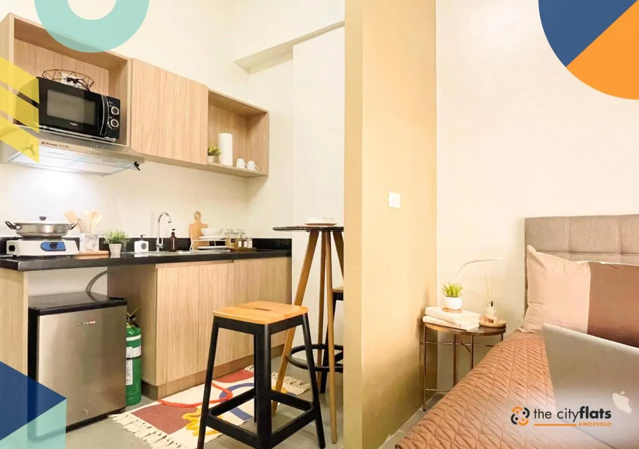 Kitchen or kitchenette in The City Flats Amorsolo