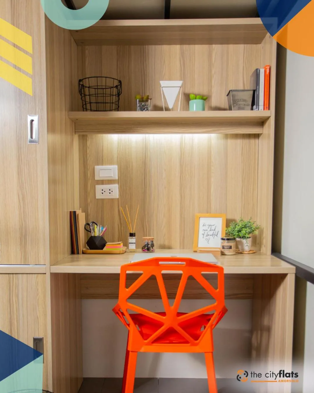 Seating area in The City Flats Amorsolo