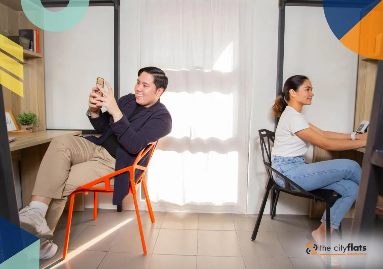 Seating area in The City Flats Amorsolo