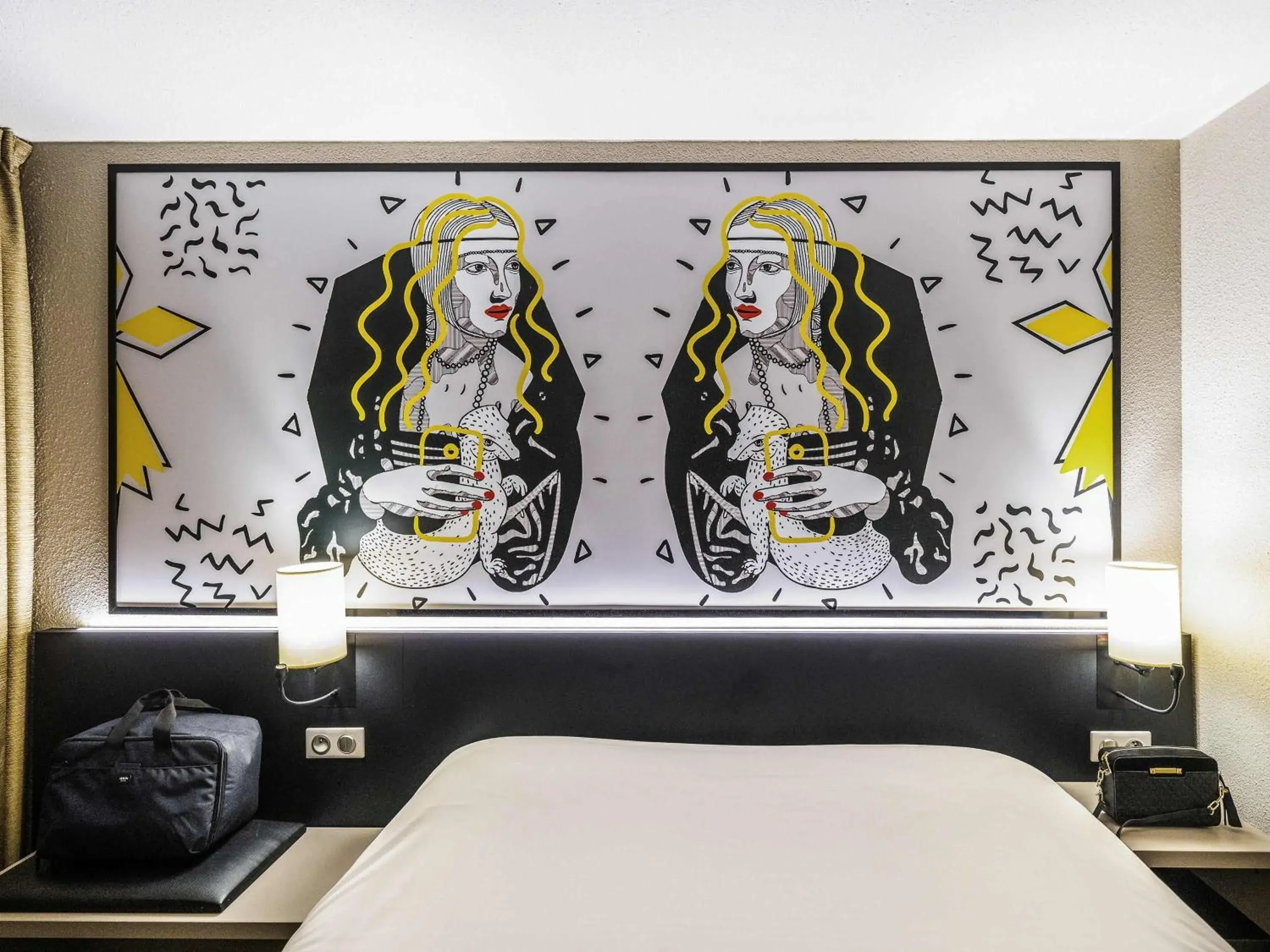 Bedroom, Bed in ibis Styles Saint Brieuc Plerin Bedroom, Bed in ibis Styles Saint Brieuc Plerin