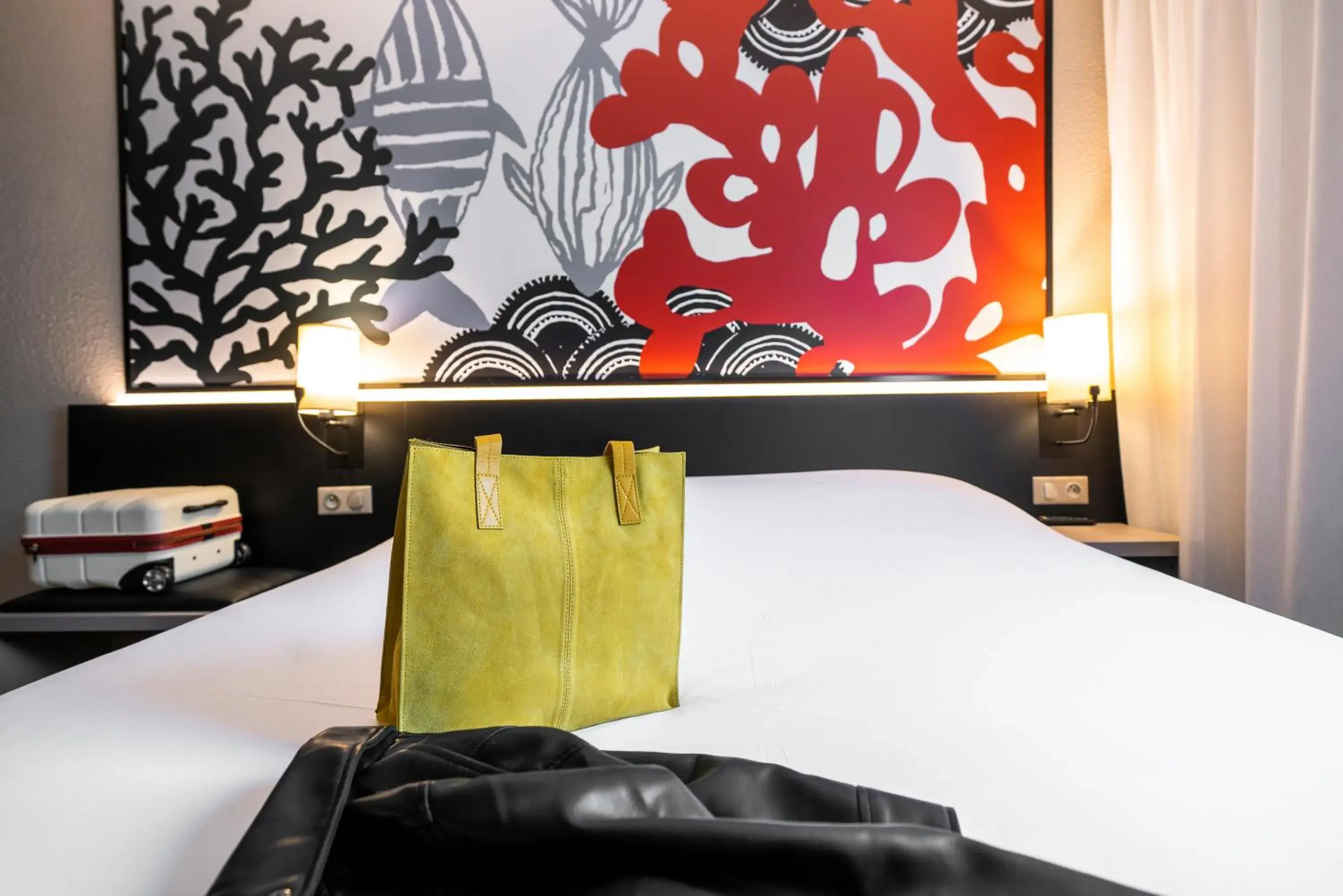 Decorative detail, Bed in ibis Styles Saint Brieuc Plerin Decorative detail, Bed in ibis Styles Saint Brieuc Plerin