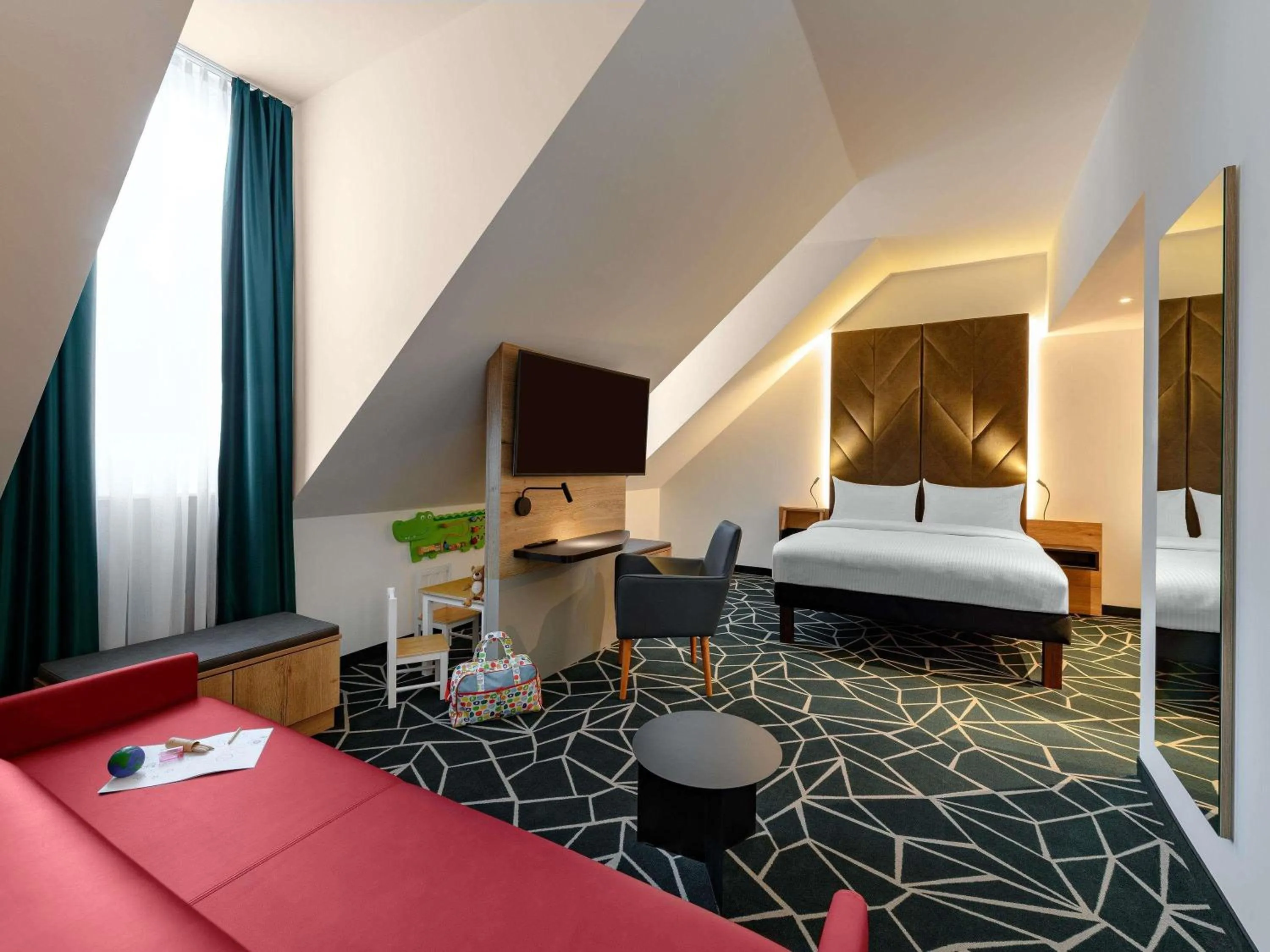 Bedroom, Bed in Ibis Styles Aschaffenburg
