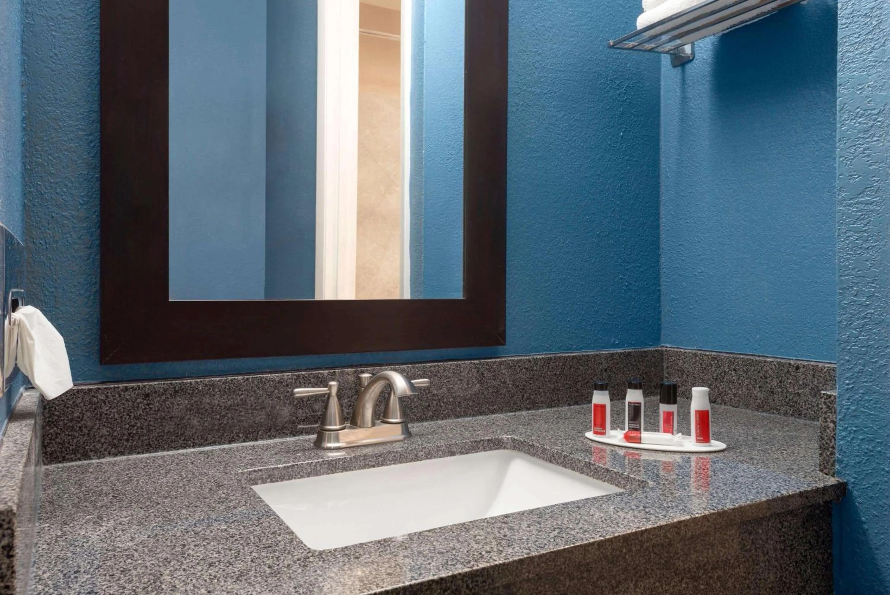 Bathroom in Baymont by Wyndham Muncie Near Ball State University