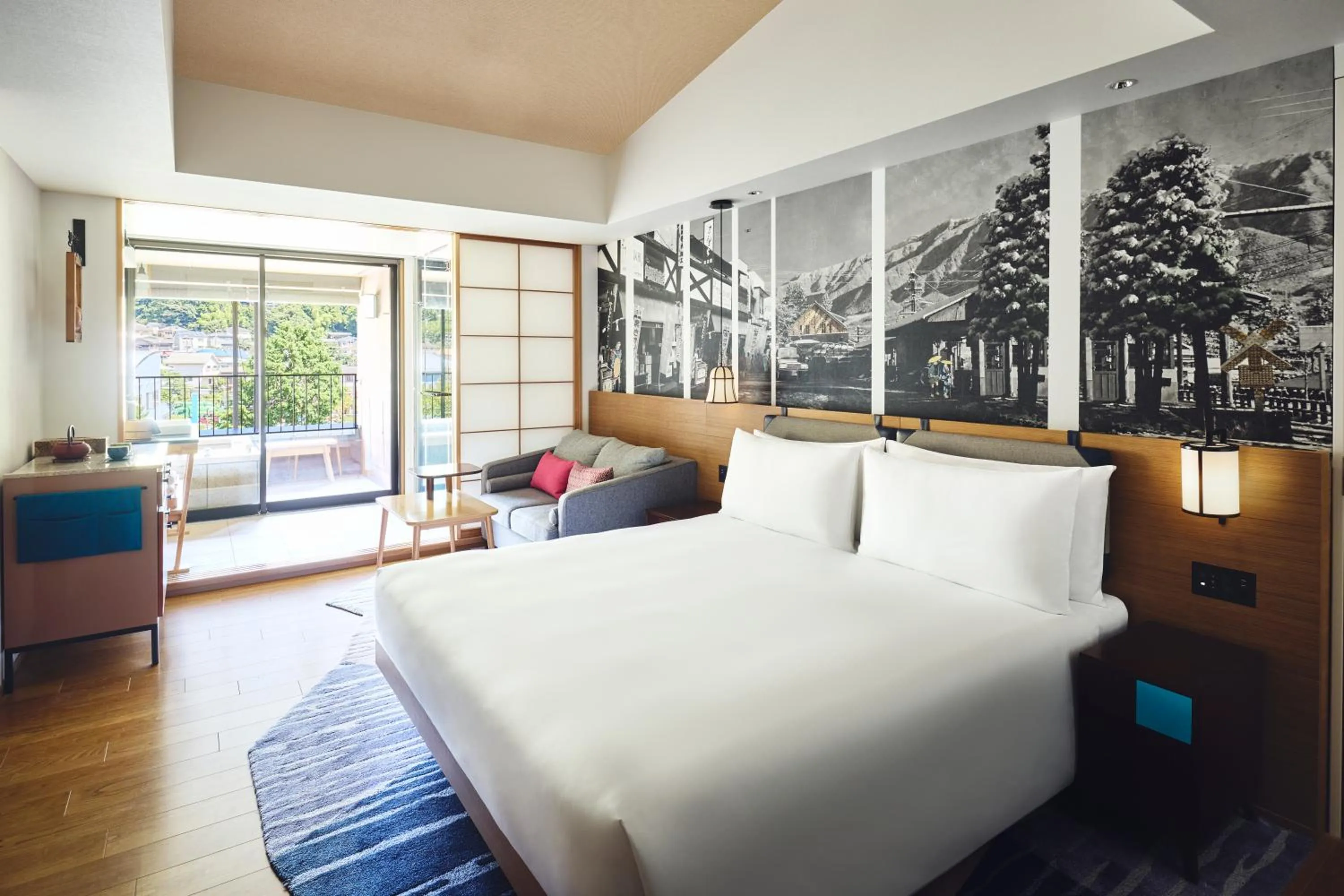 Bed in Hotel Indigo Hakone Gora by IHG