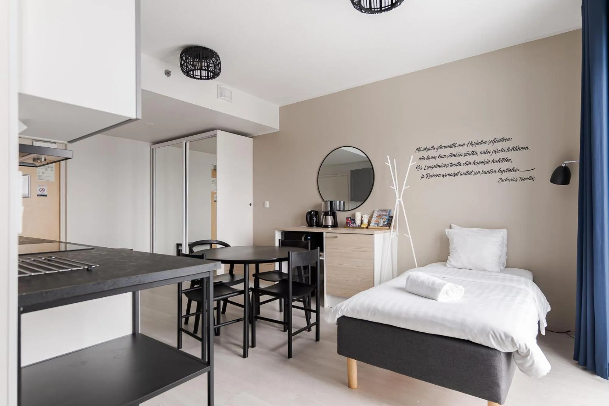 Bed in Hotelli Kuohu Kangasala - Hotel and Apartments by UHANDA