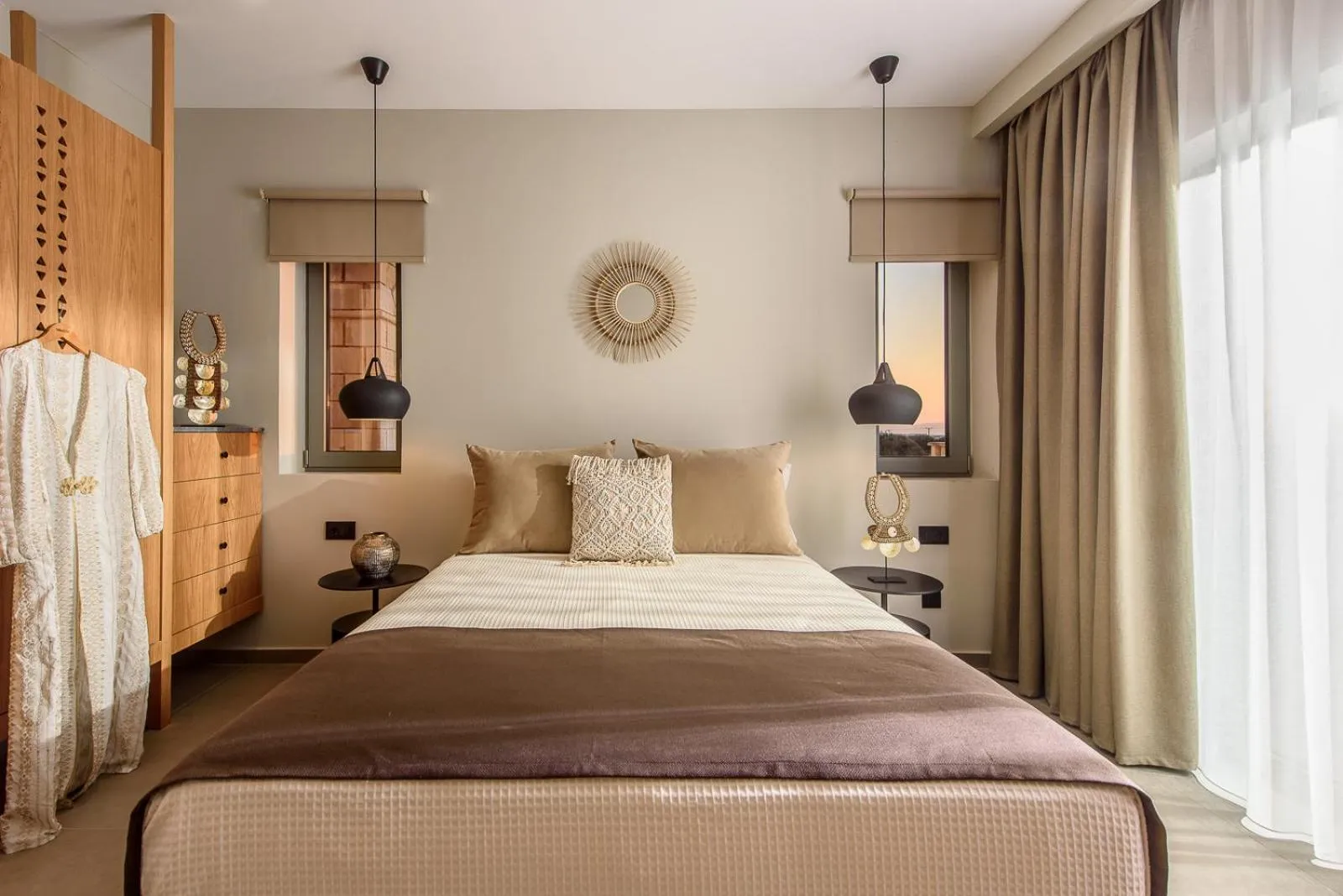 Bedroom, Bed in Caldera Theros Villas