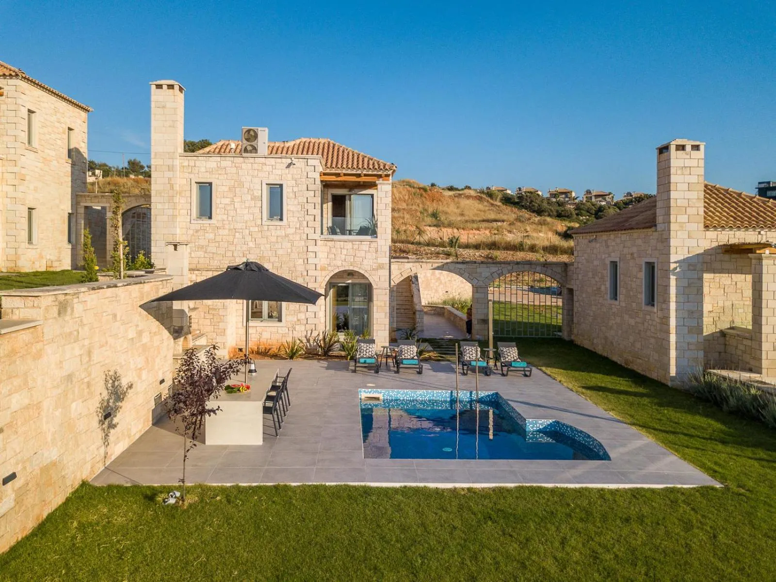 Patio in Caldera Theros Villas