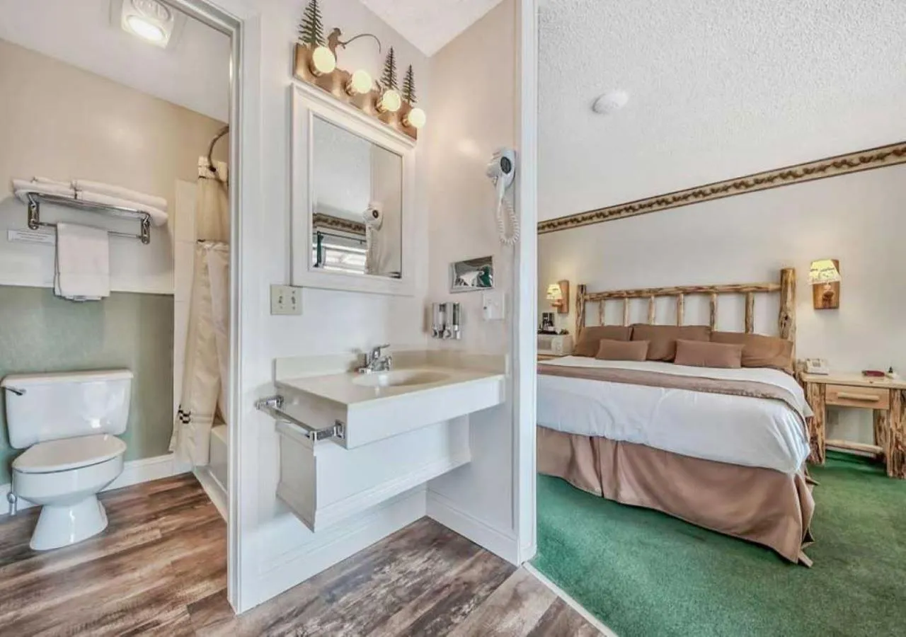 Toilet, Bed in Walker River Lodge