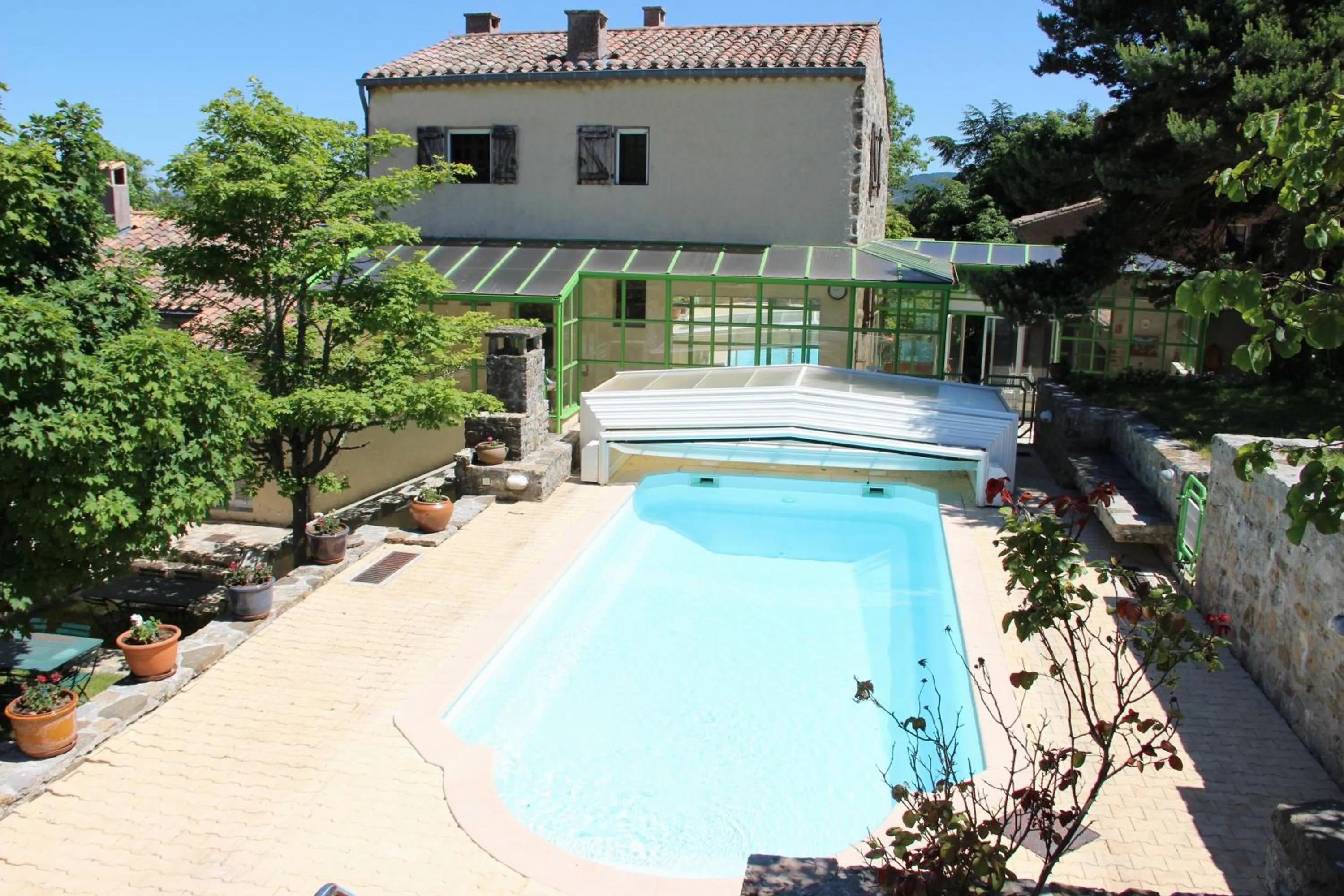 Pool view in Domaine des Goudis