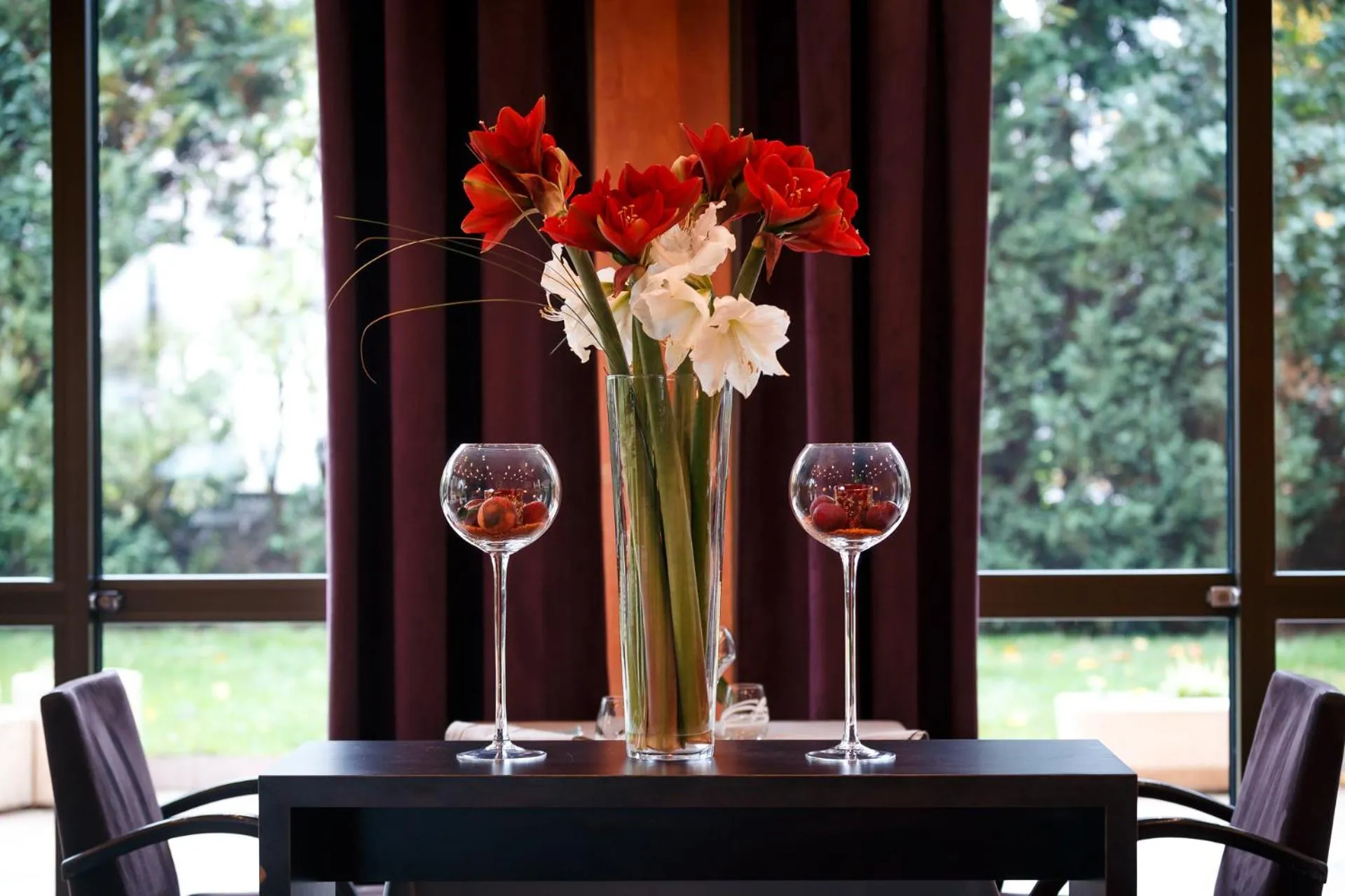 Garden view in Le Rosenmeer - Hotel Restaurant, au coeur de la route des vins d'Alsace