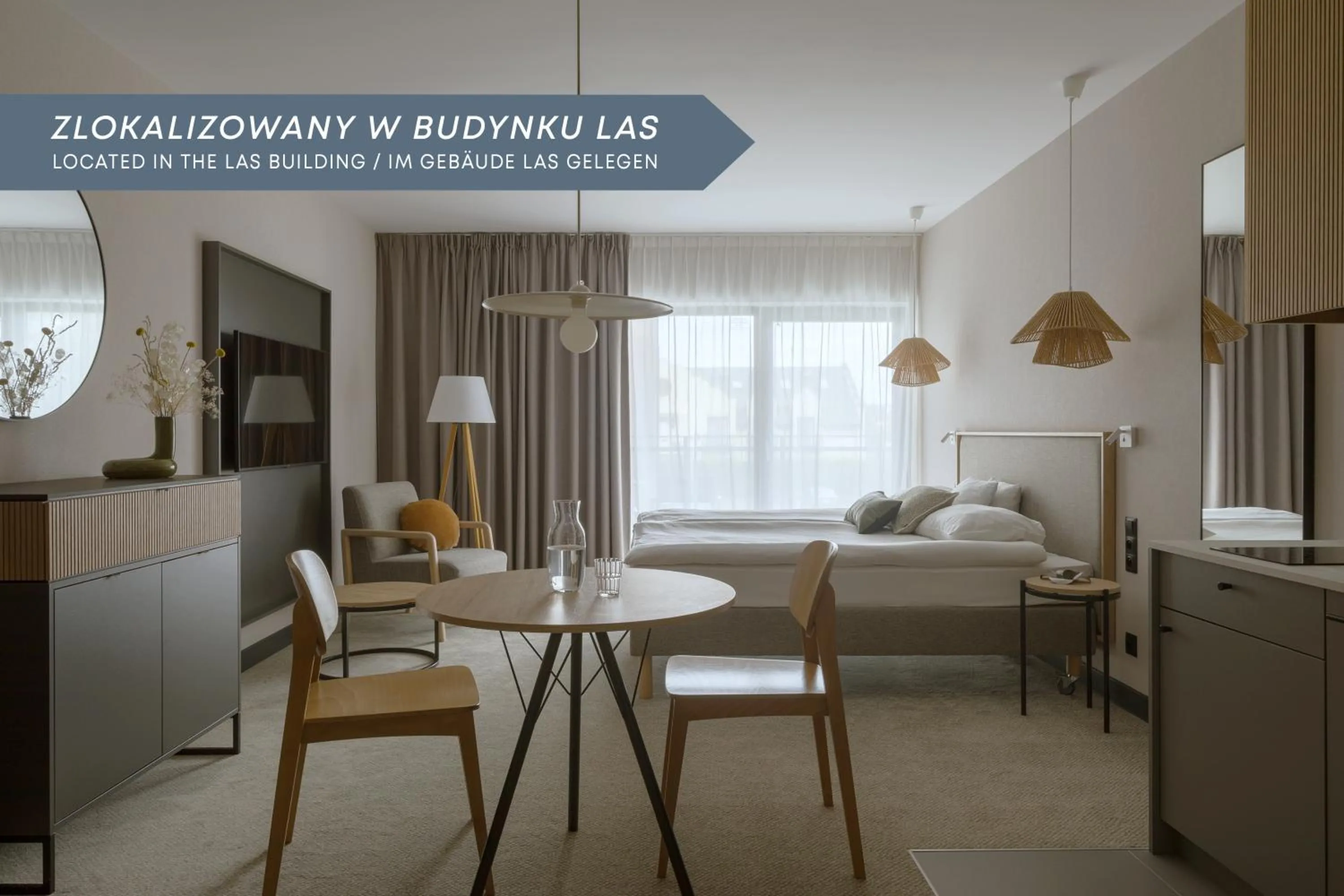 Kitchen or kitchenette, Bed in Hotel Saltic Resort & Spa Grzybowo