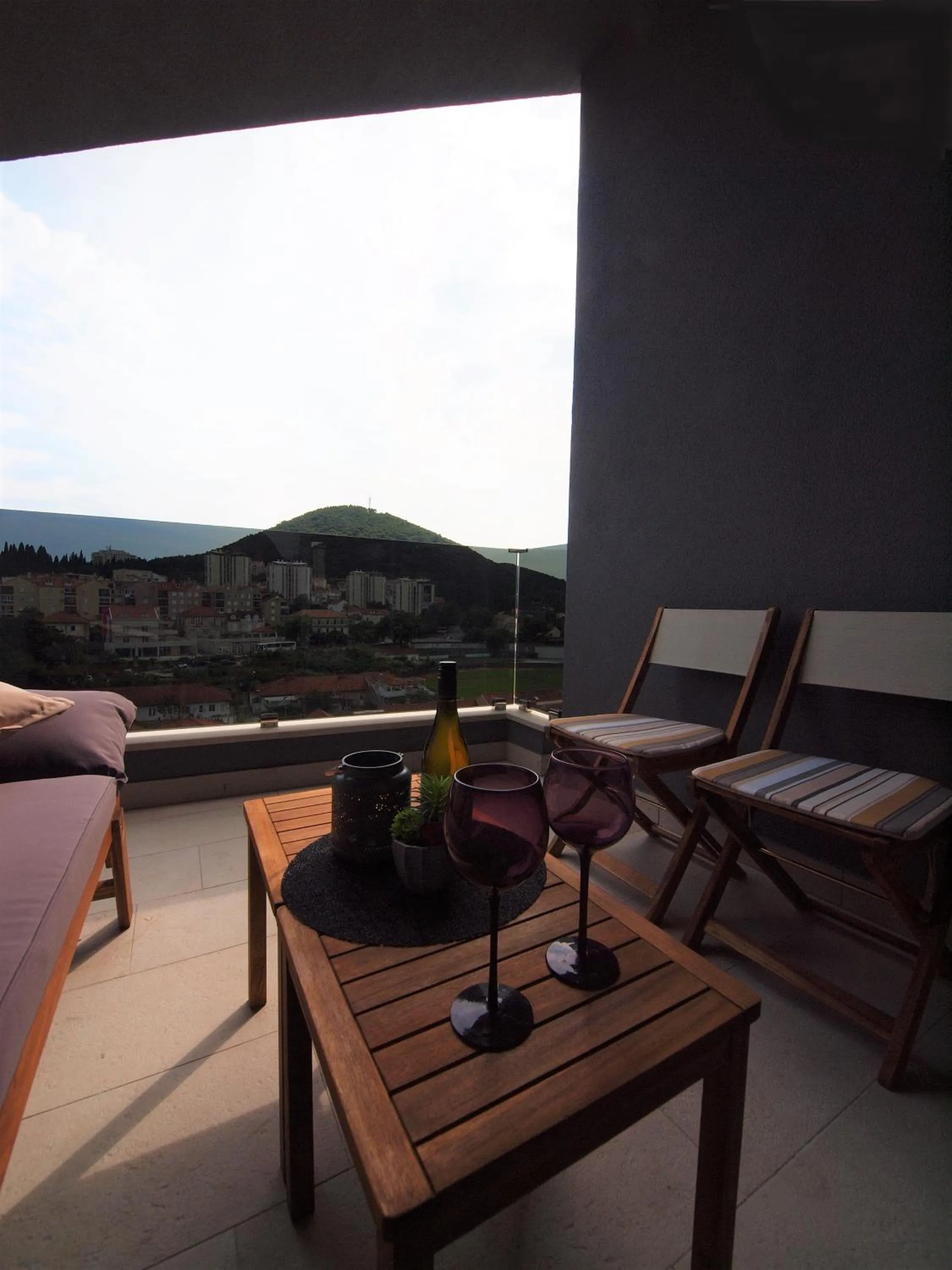 Balcony/Terrace in Apartments Mak & Lux - sea & sunset top view