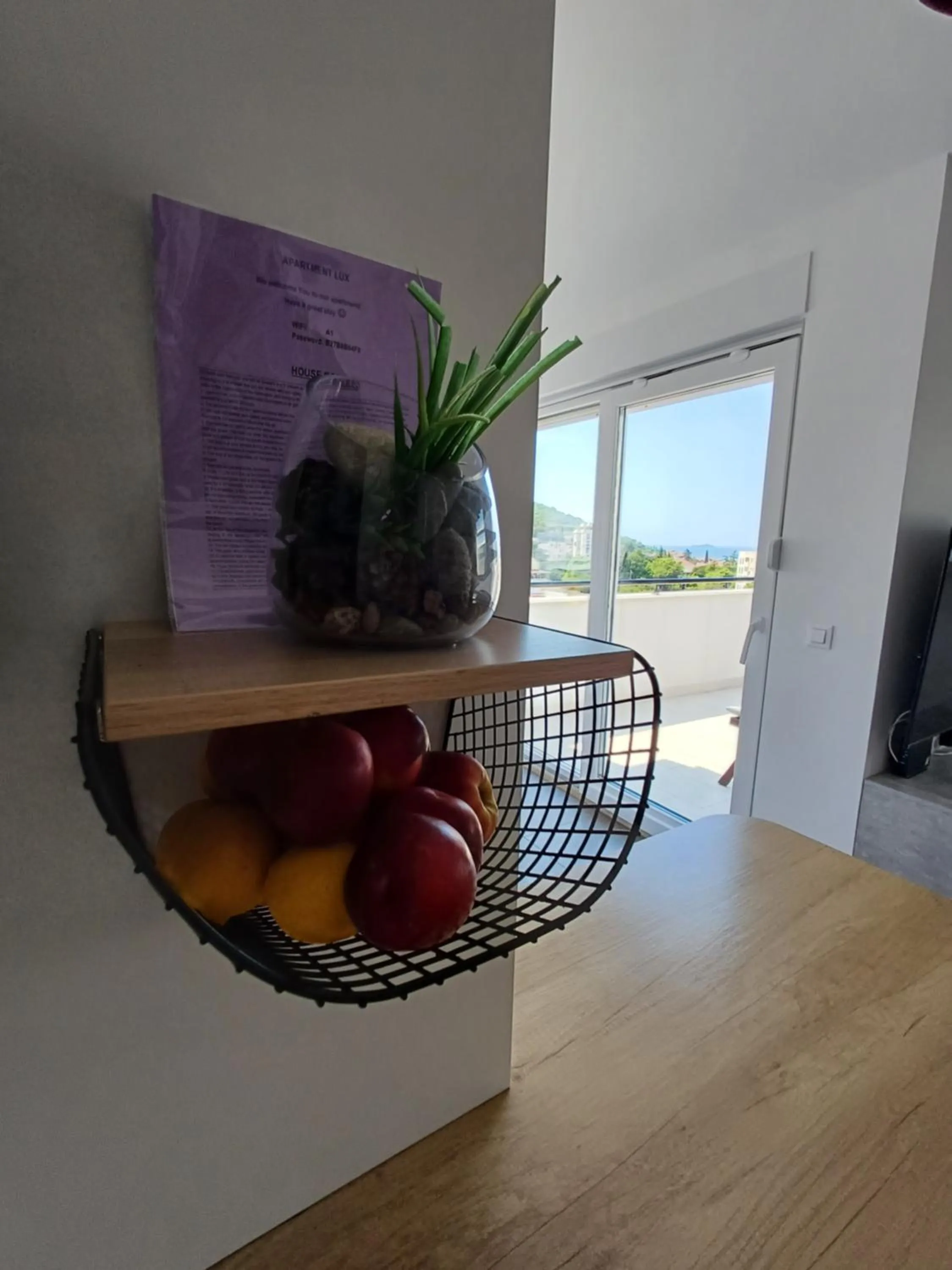 Food and drinks in Apartments Mak & Lux - sea & sunset top view