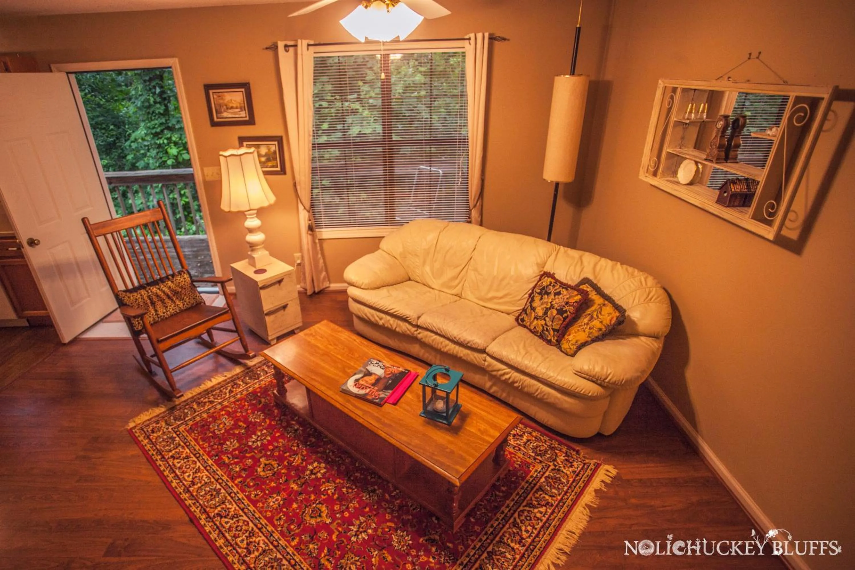 Living room in Nolichuckey Bluffs Bed & Breakfast Cabins