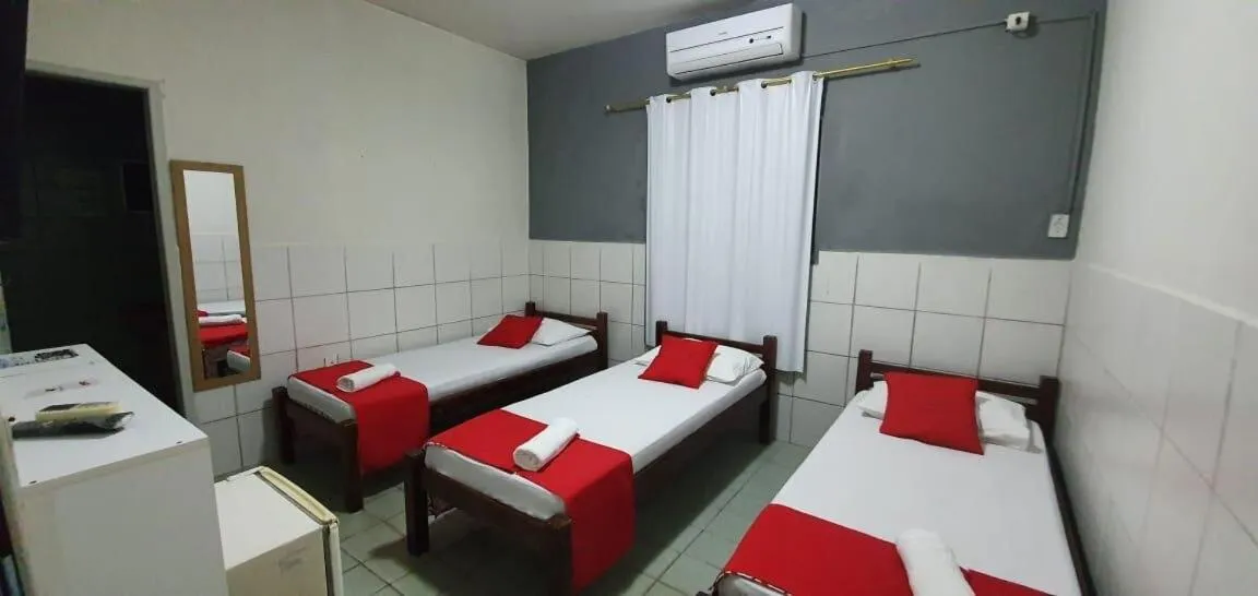 Bed in Hotel Pousada Mar Azul