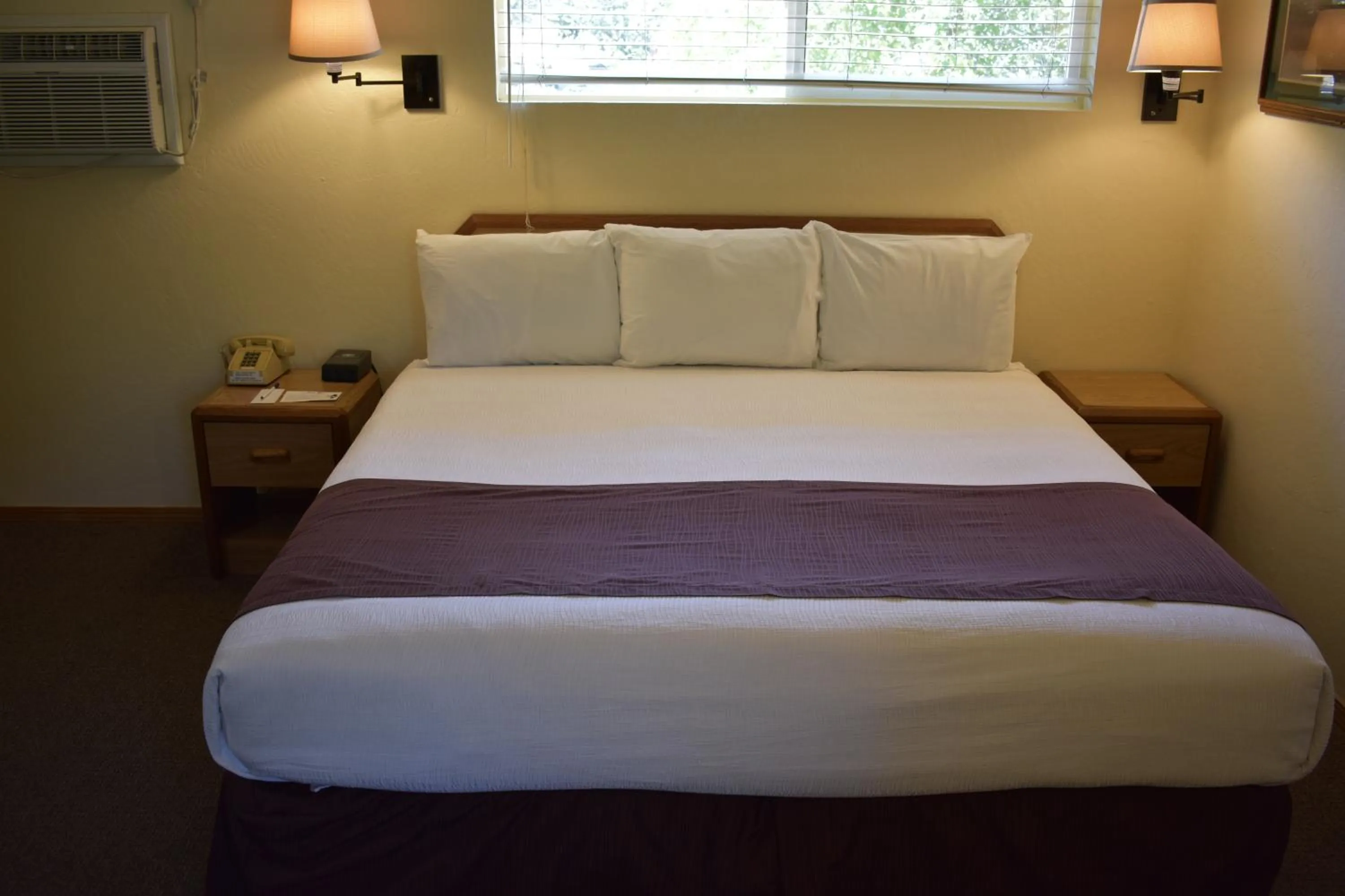 Bed in Lazy J Ranch Motel