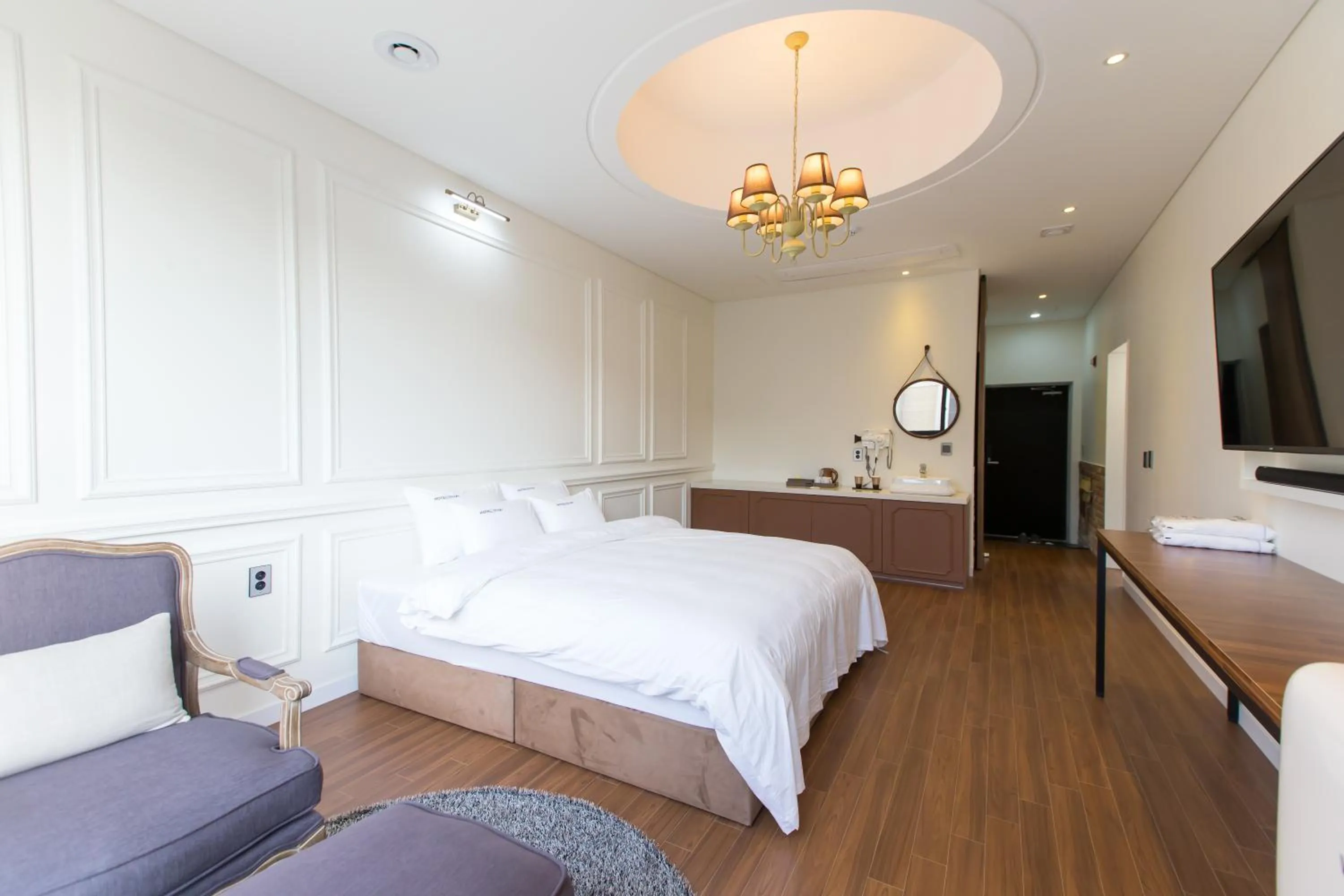 Bed in Hotel Raum Suncheon