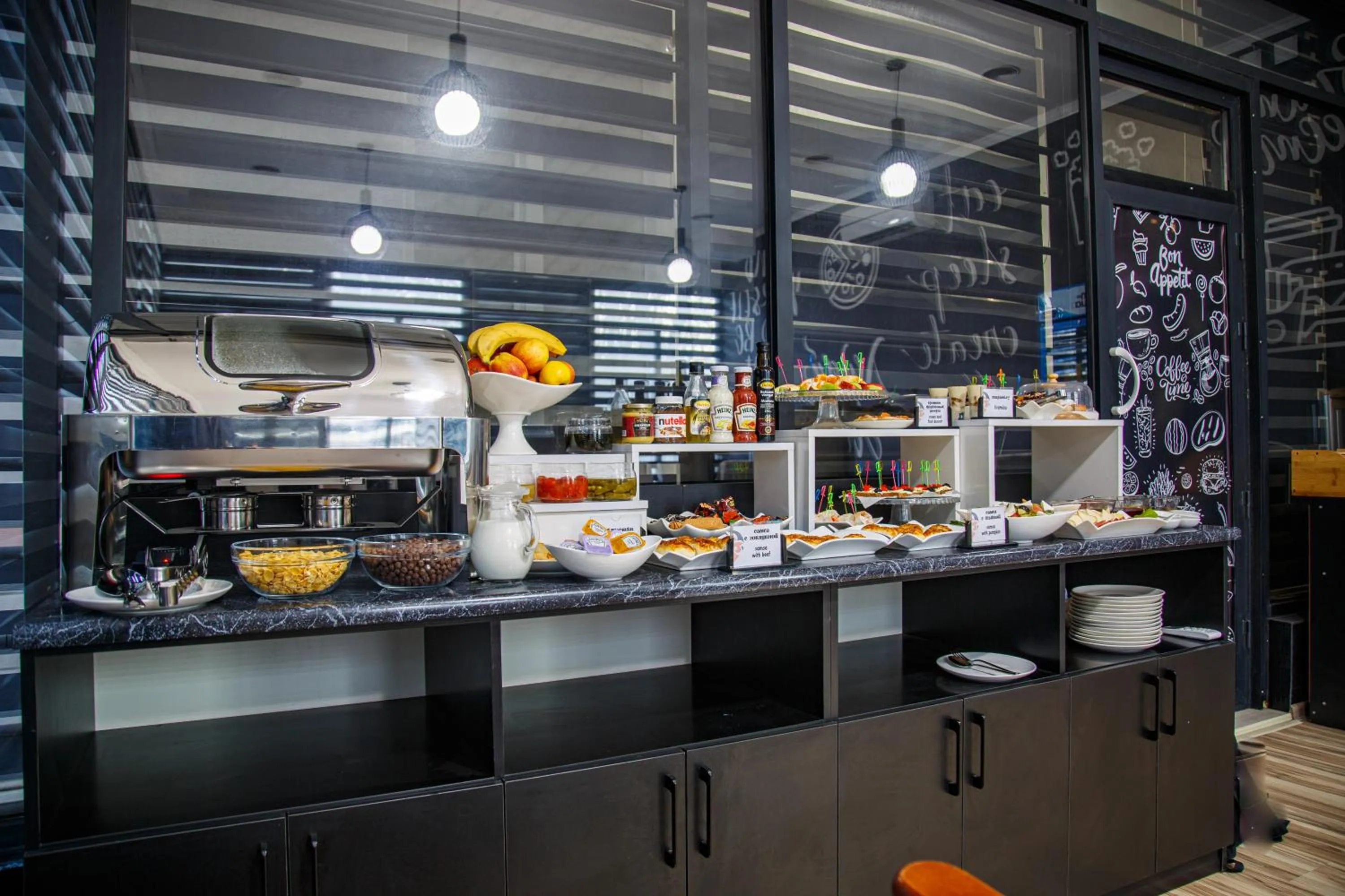 Buffet breakfast in Level hotel Osh