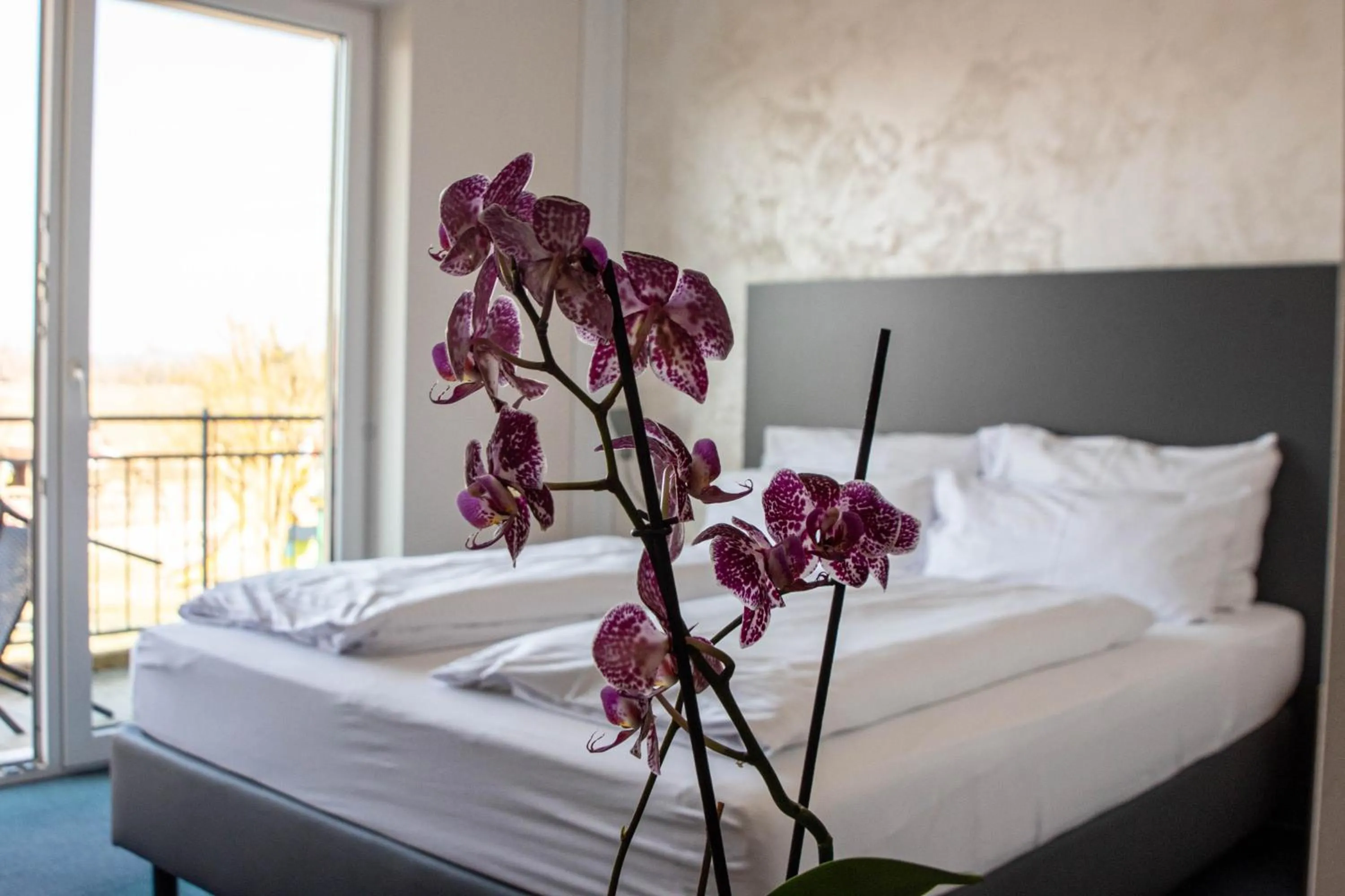 Bed in Sporthotel Neuburg