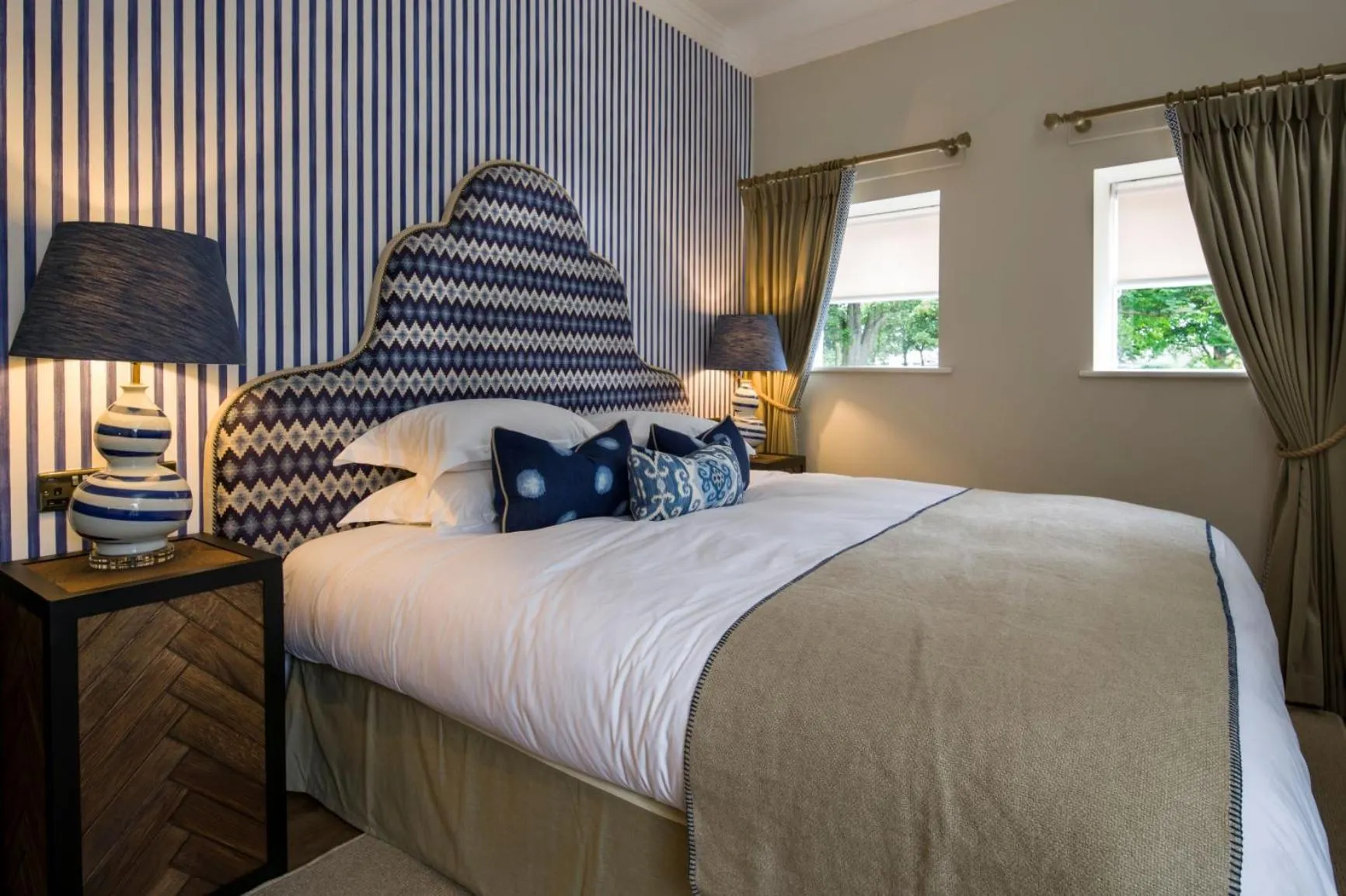 Bed in Beadnell Towers Hotel