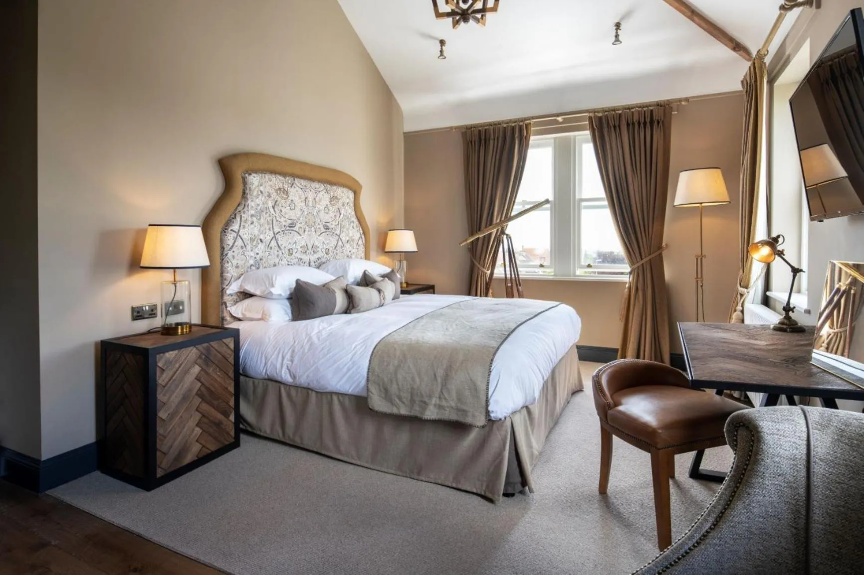 Bedroom, Bed in Beadnell Towers Hotel