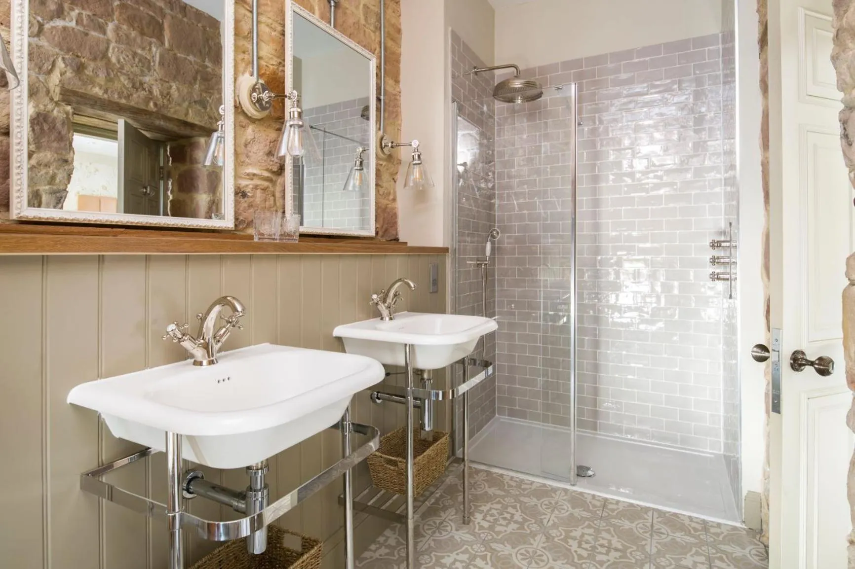 Shower in Beadnell Towers Hotel