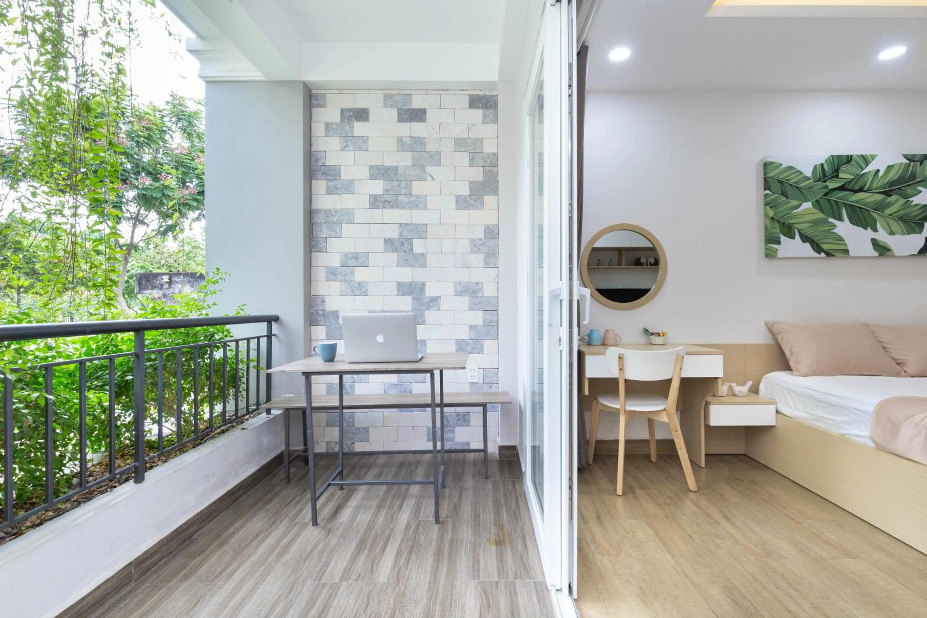 Balcony/Terrace, Bed in Cozrum Homes - Yoga Corner