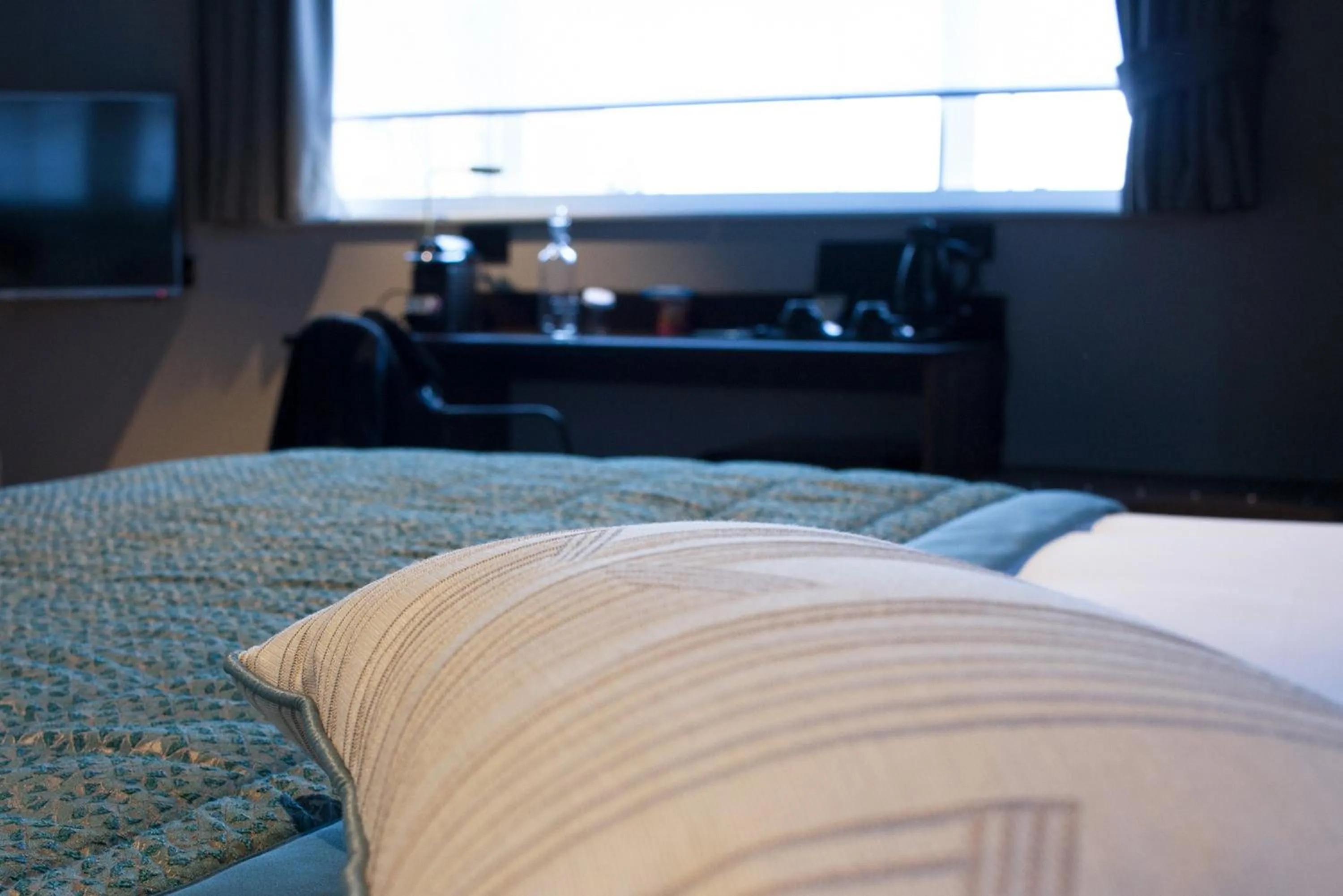 Decorative detail, Bed in The Comet London Hatfield