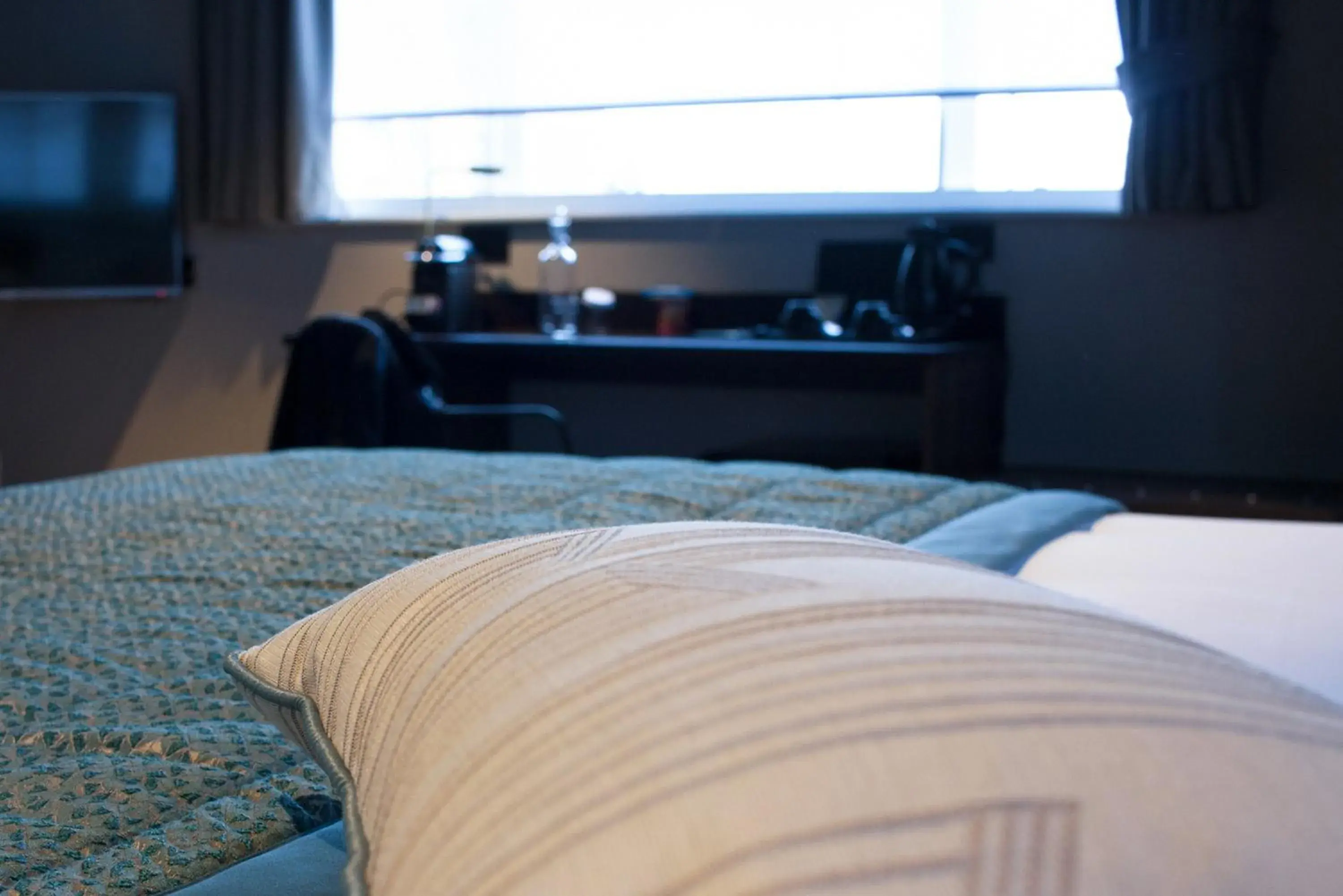 Decorative detail, Bed in The Comet London Hatfield Decorative detail, Bed in The Comet London Hatfield