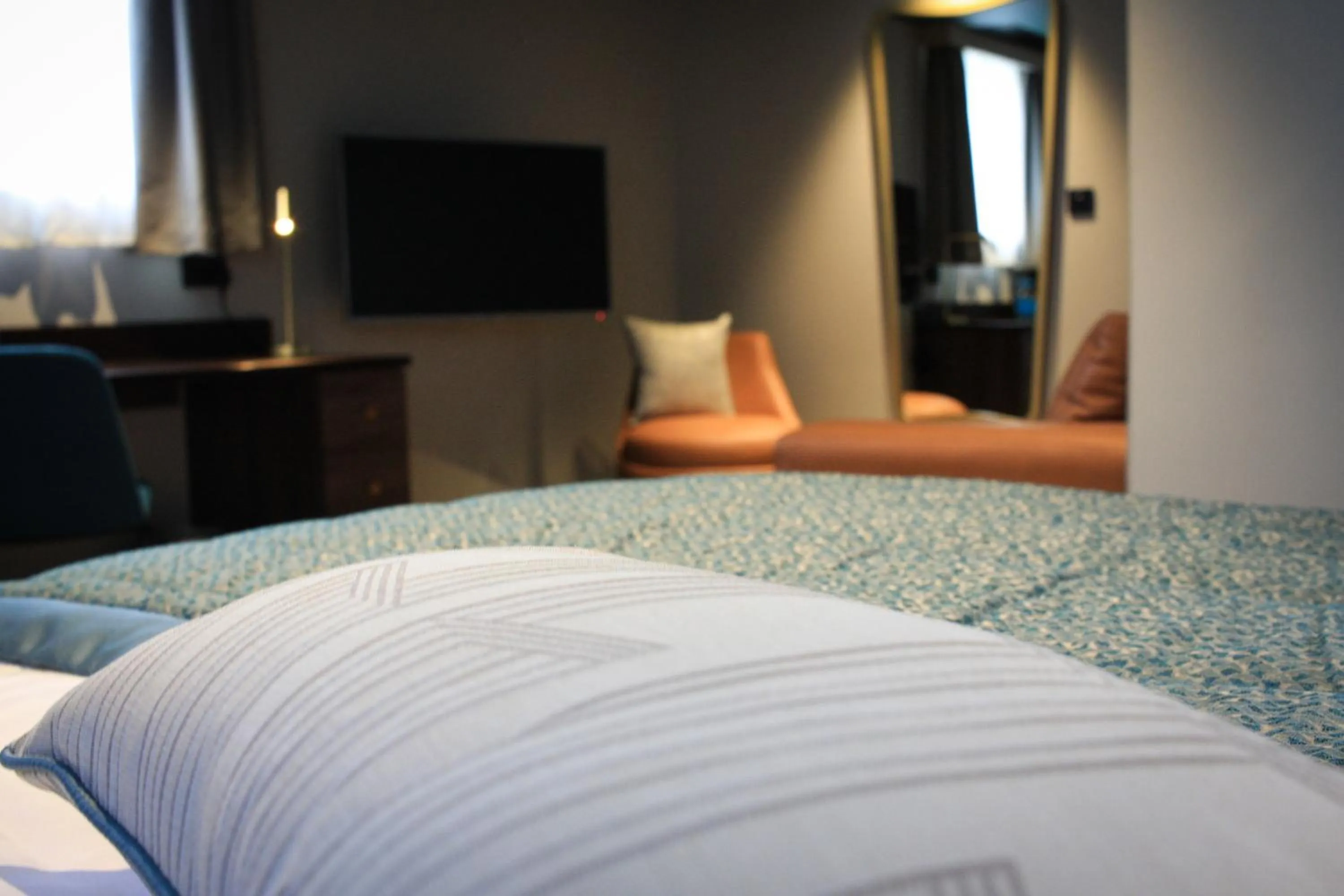 Decorative detail, Bed in The Comet London Hatfield