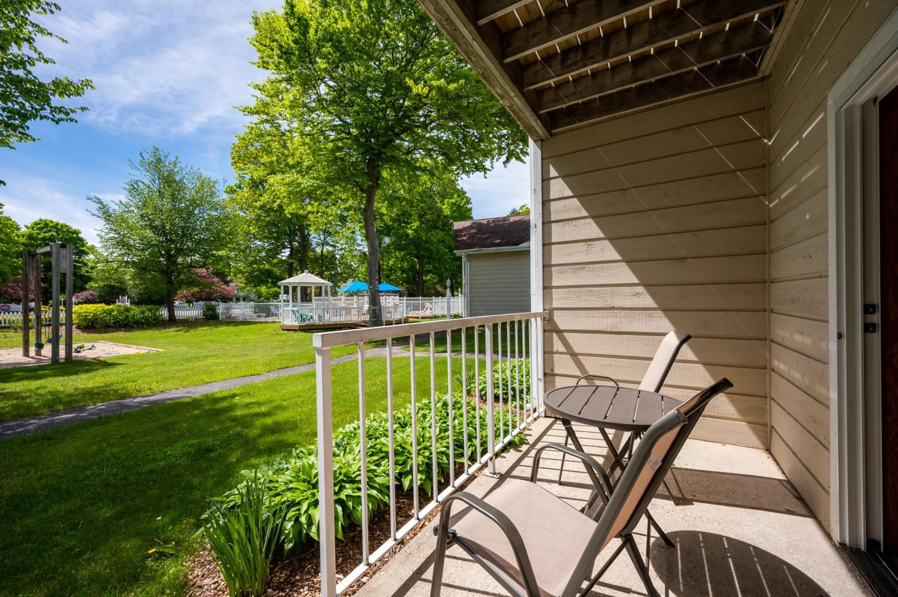 Patio in Somerset Inn & Suites
