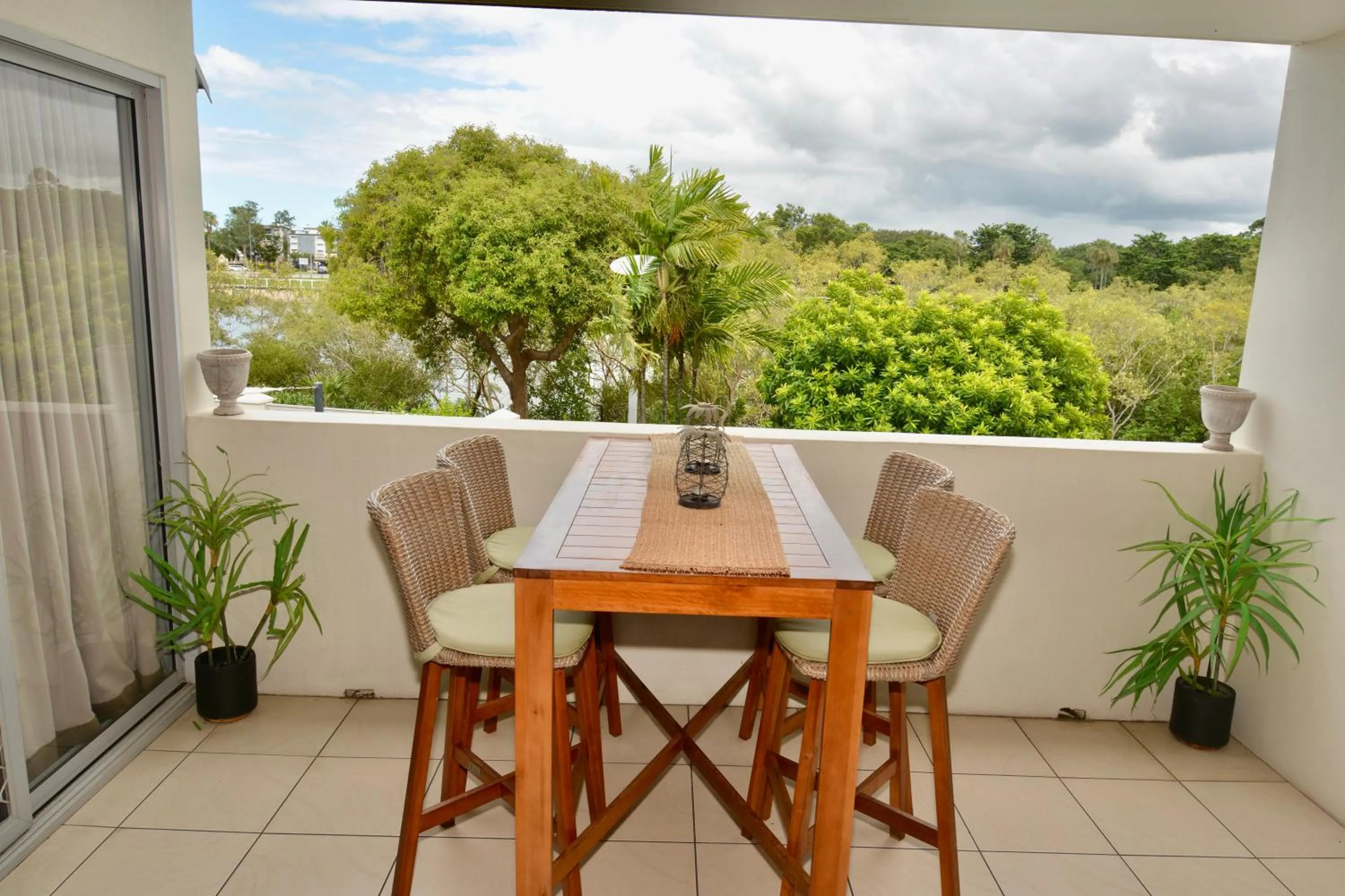Balcony/Terrace in City Stadium Apartment on the riverfront
