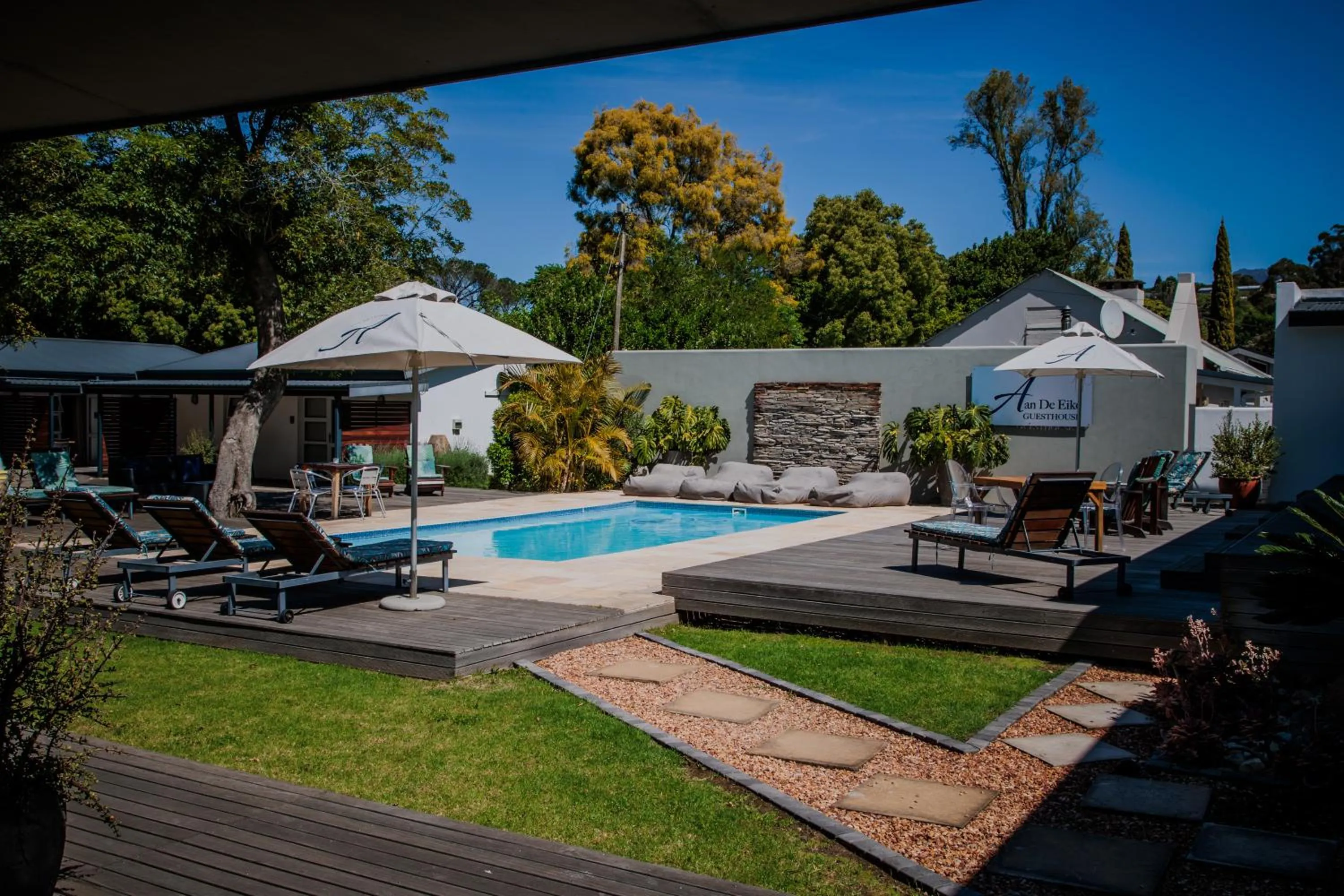 Pool view in Aan de Eike Guest House