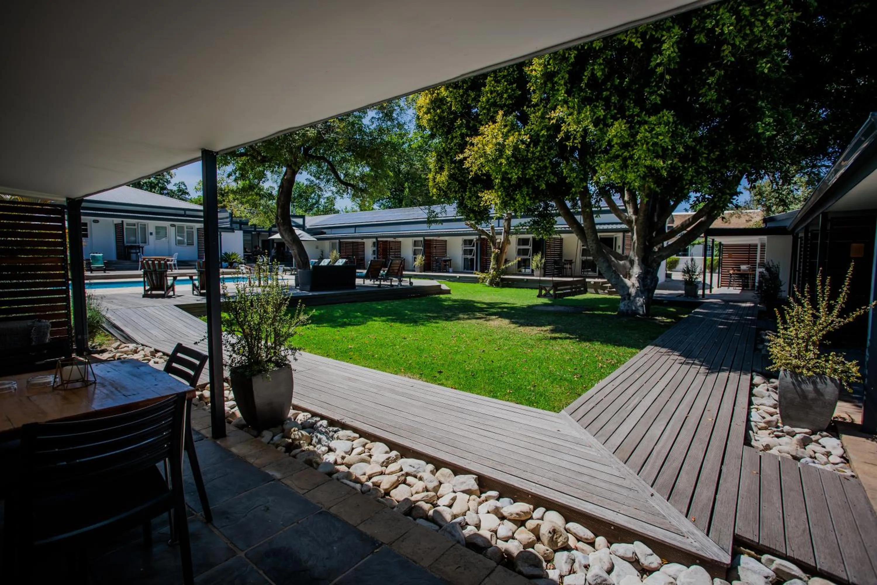Pool view in Aan de Eike Guest House