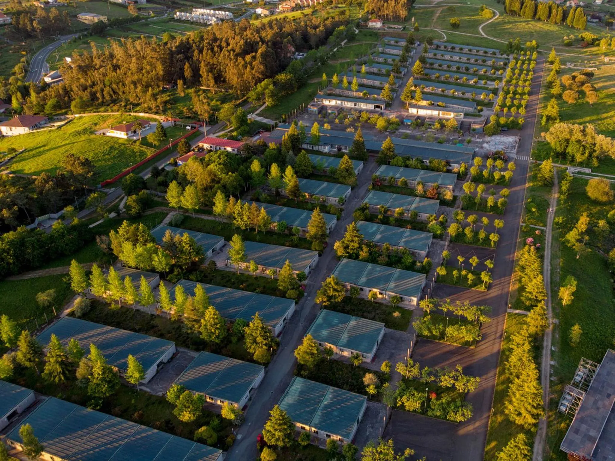 Bird's eye view in Albergue Monte Do Gozo