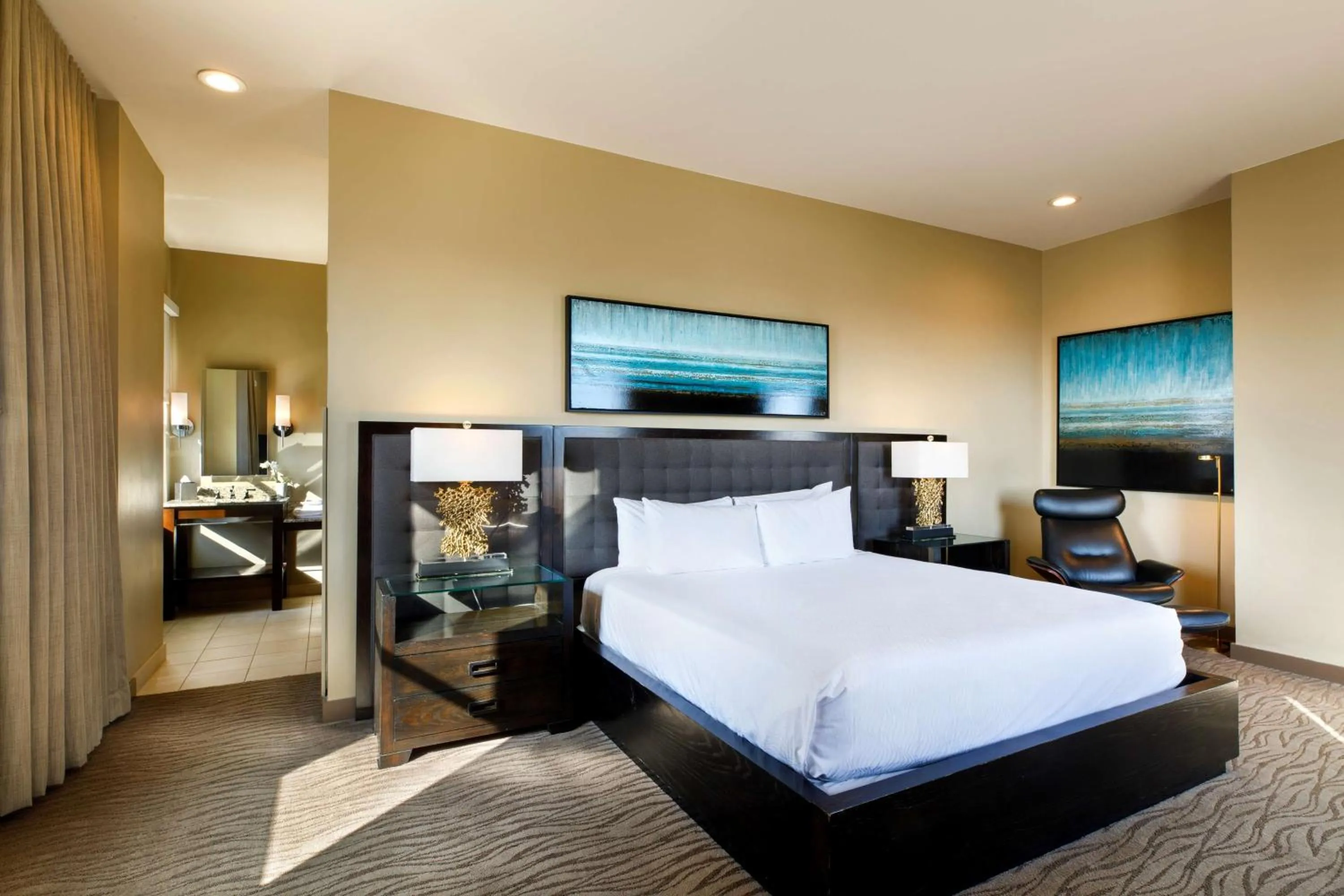 Bed in Colcord Hotel Oklahoma City, Curio Collection by Hilton
